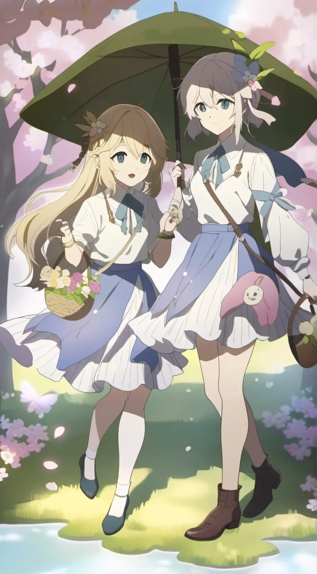 ai character: Lilly and Zara  background