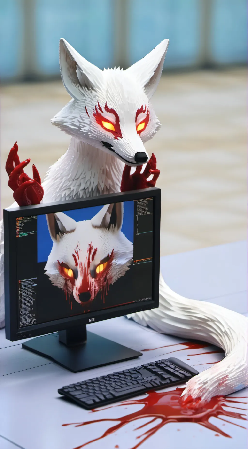 ai character: Kitsune.exe background