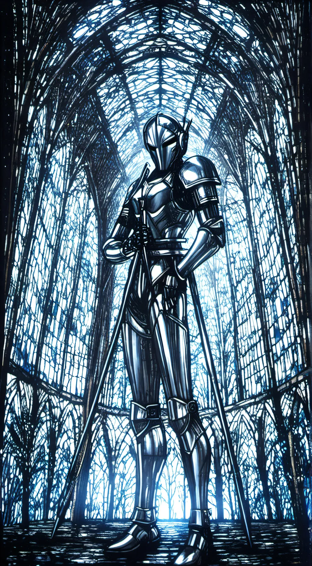 ai character: prismatic background