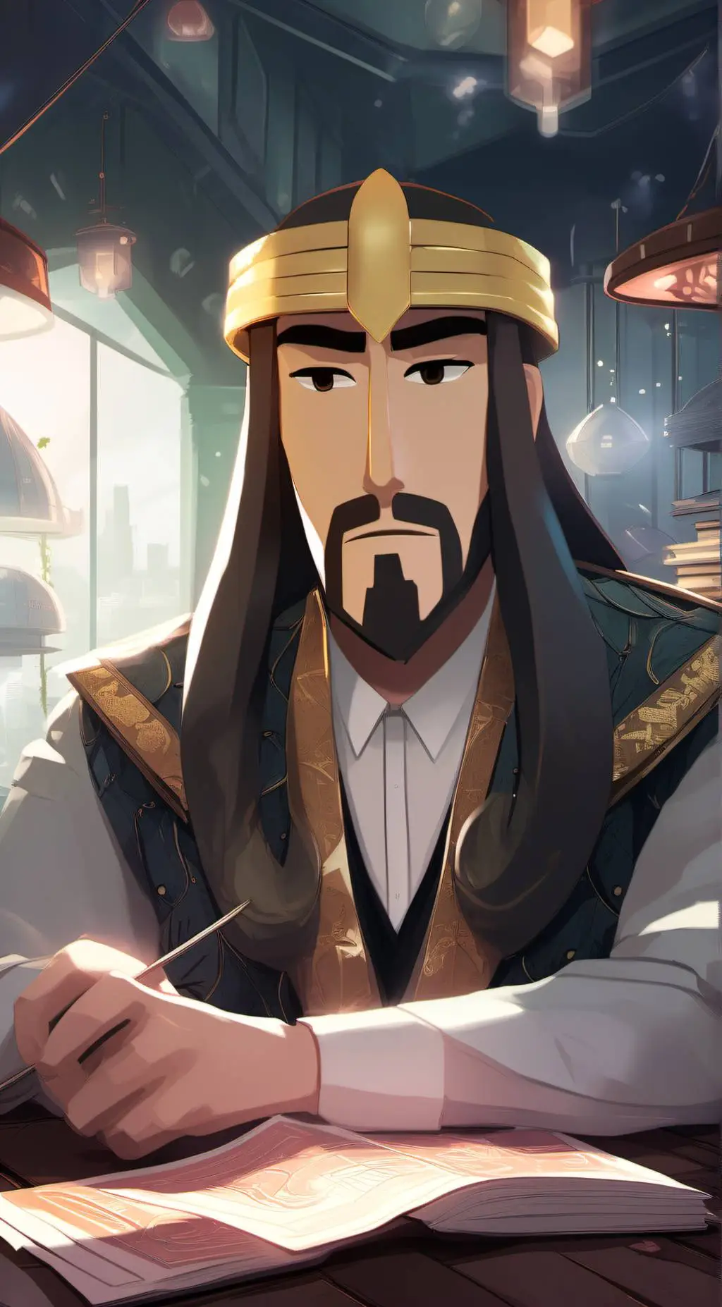 ai character: farooque background