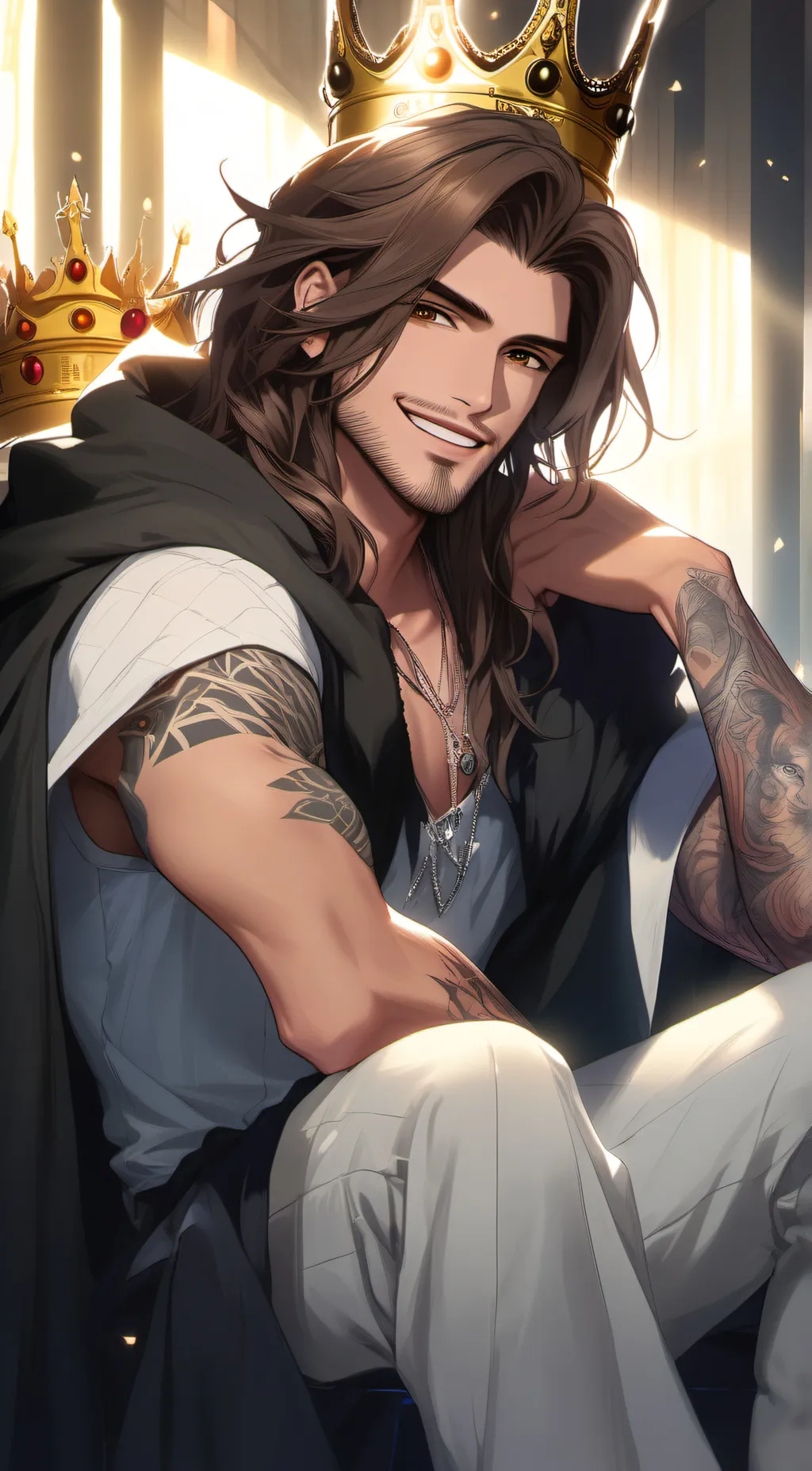 ai character: king Julian  background