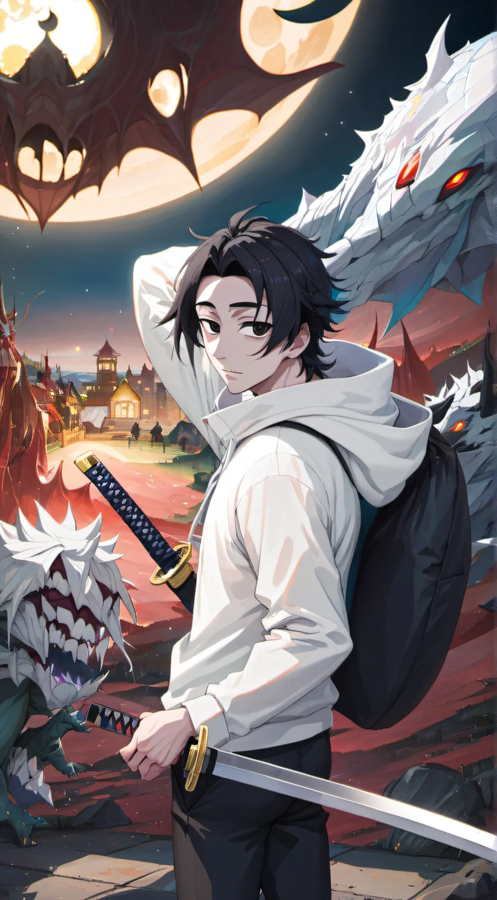 ai character: Yuta Okkotsu  background