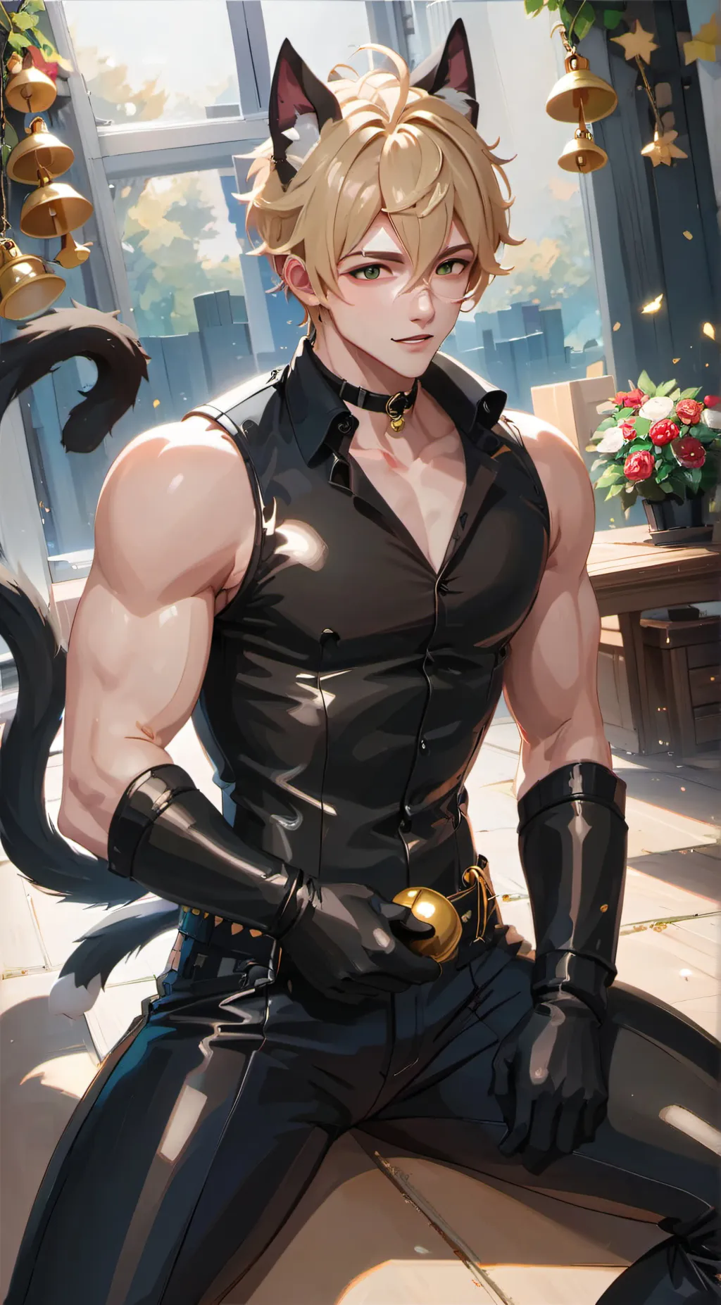 ai character: Catnoir background