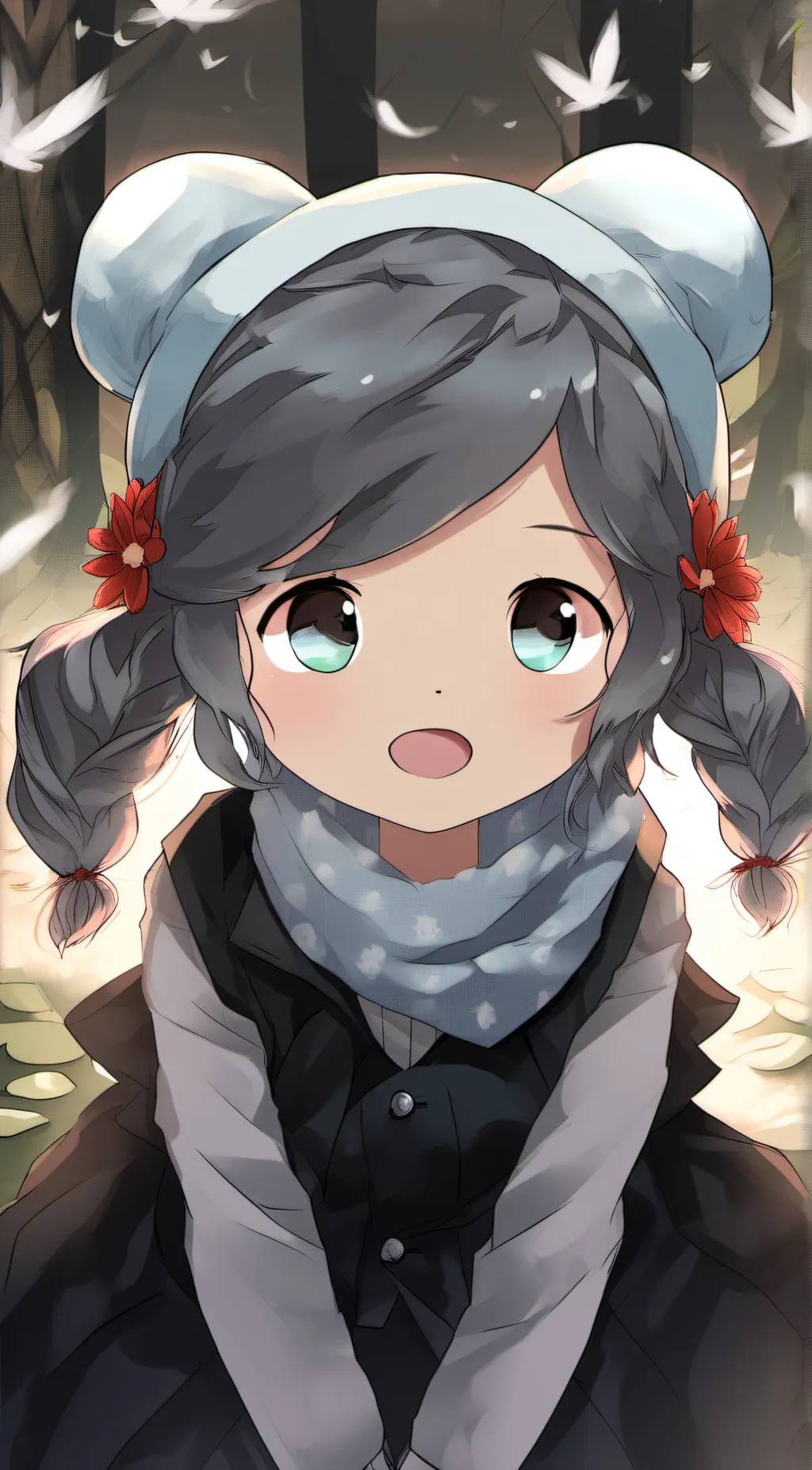 ai character: Hello kitty  background