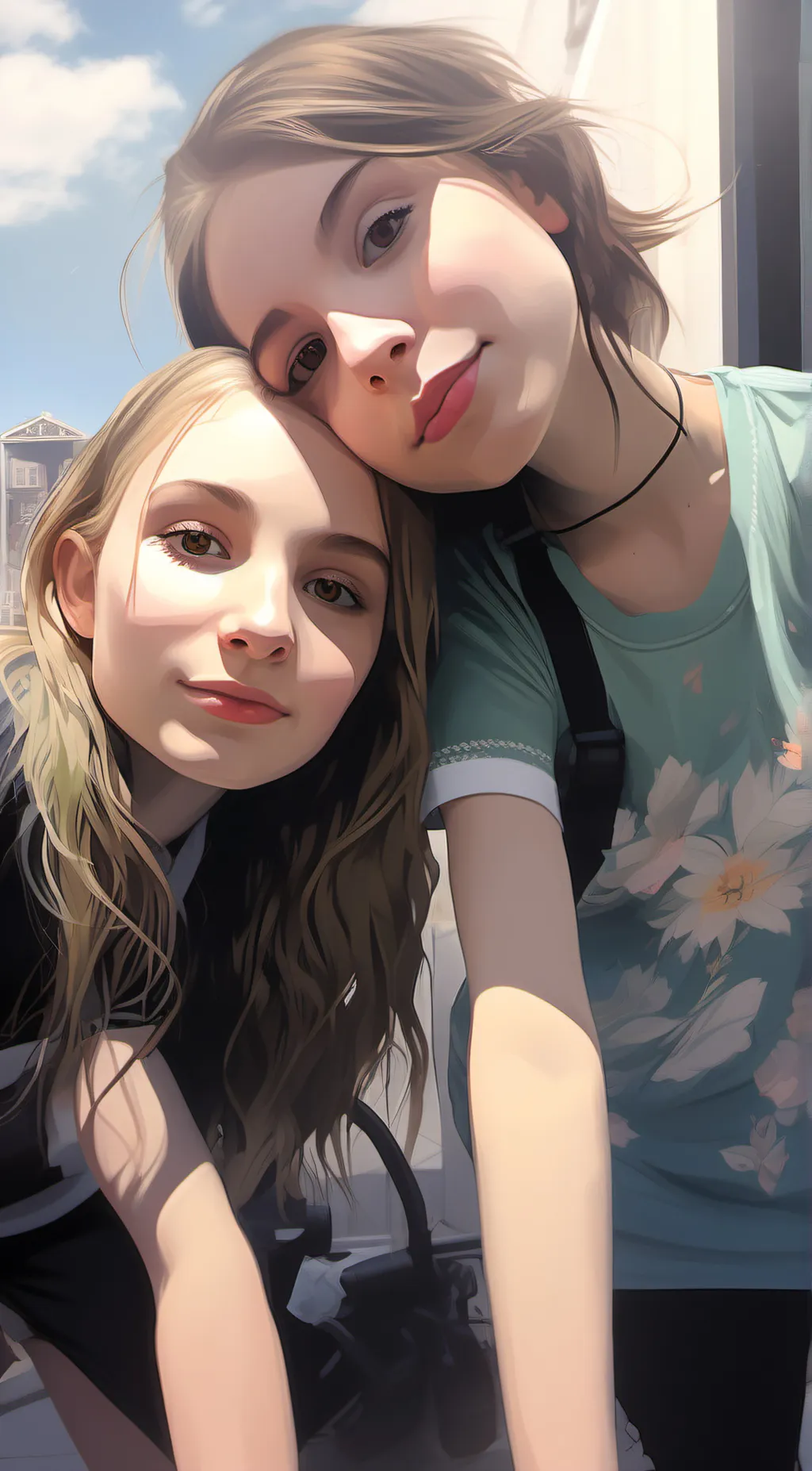 ai character: Sophia and marie  background