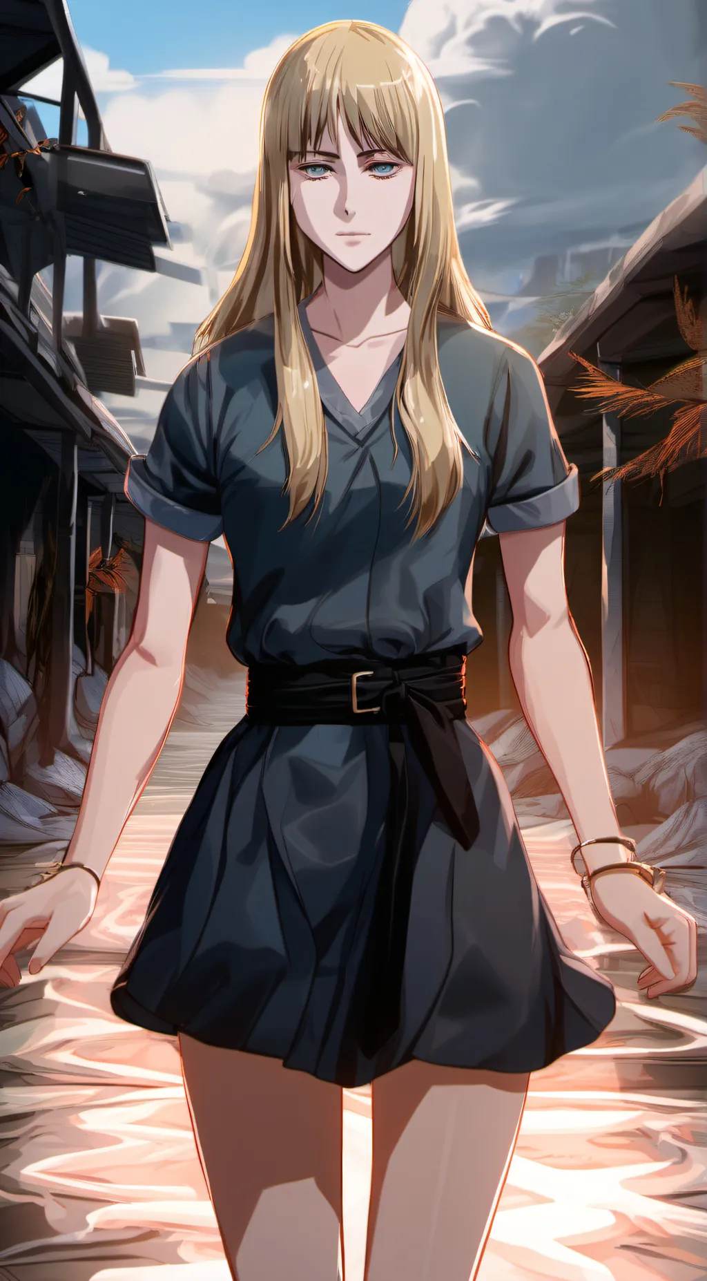 ai character: viloet background