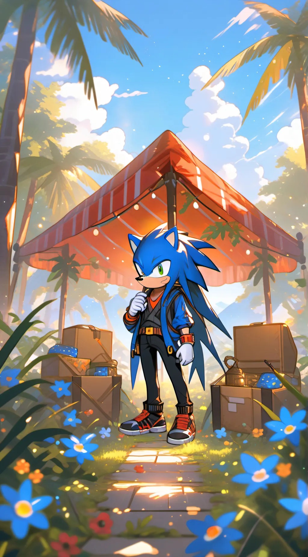 ai character: Sonic  background