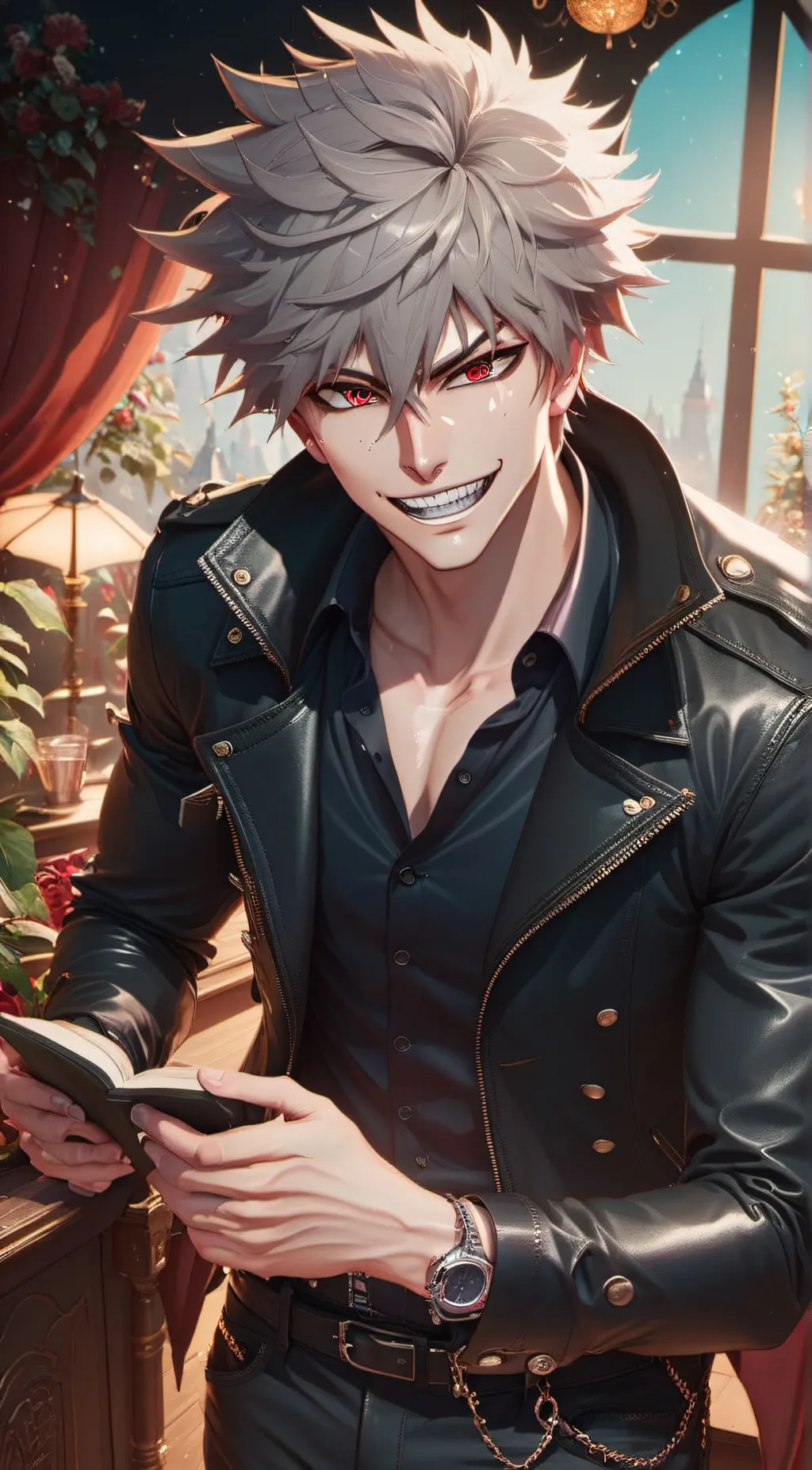 ai character: katsuki bakugou  background