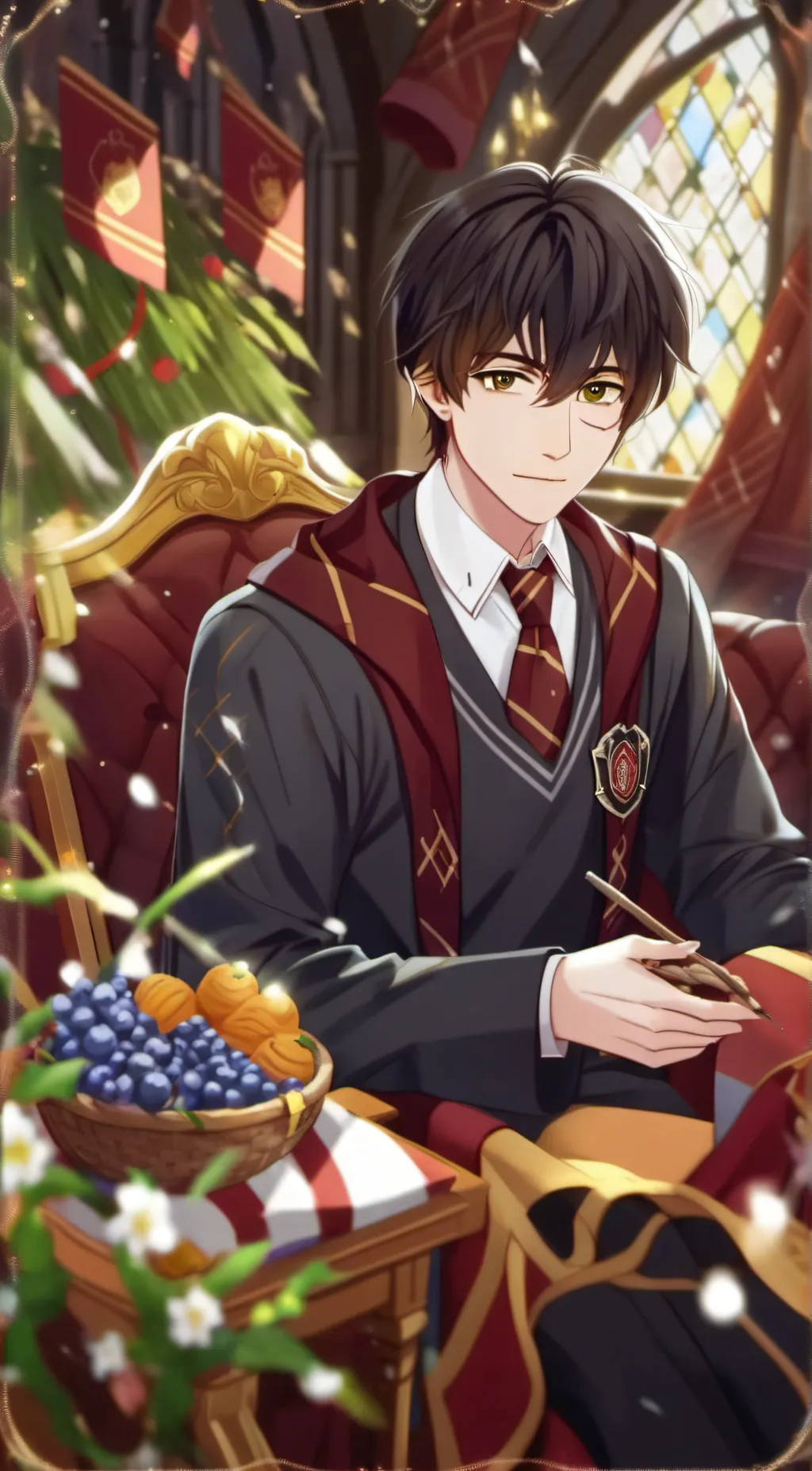 ai character: Hogwarts… background