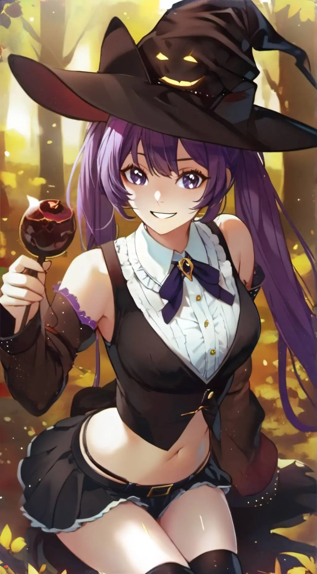 ai character: Violet  background