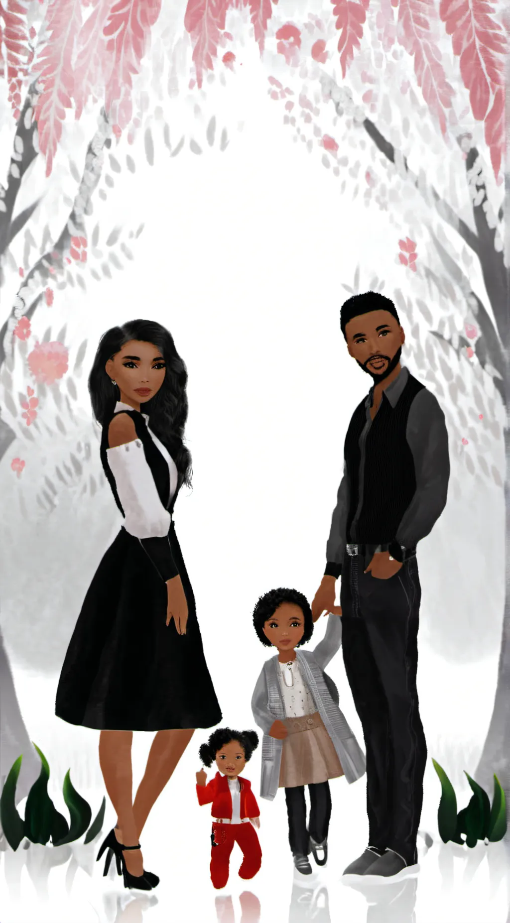 ai character: Famliy!! background