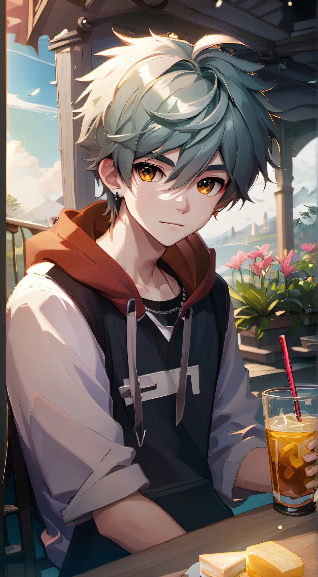 ai character: KJ  background