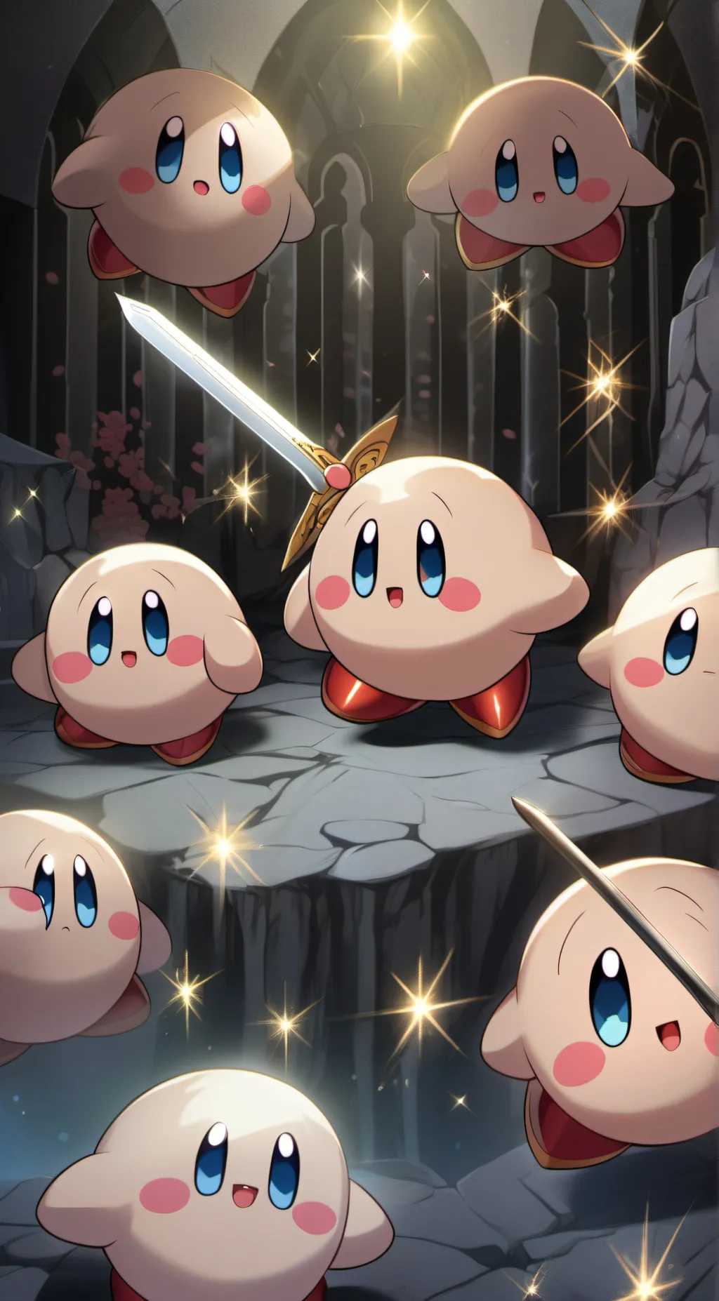 ai character: Kirby  background