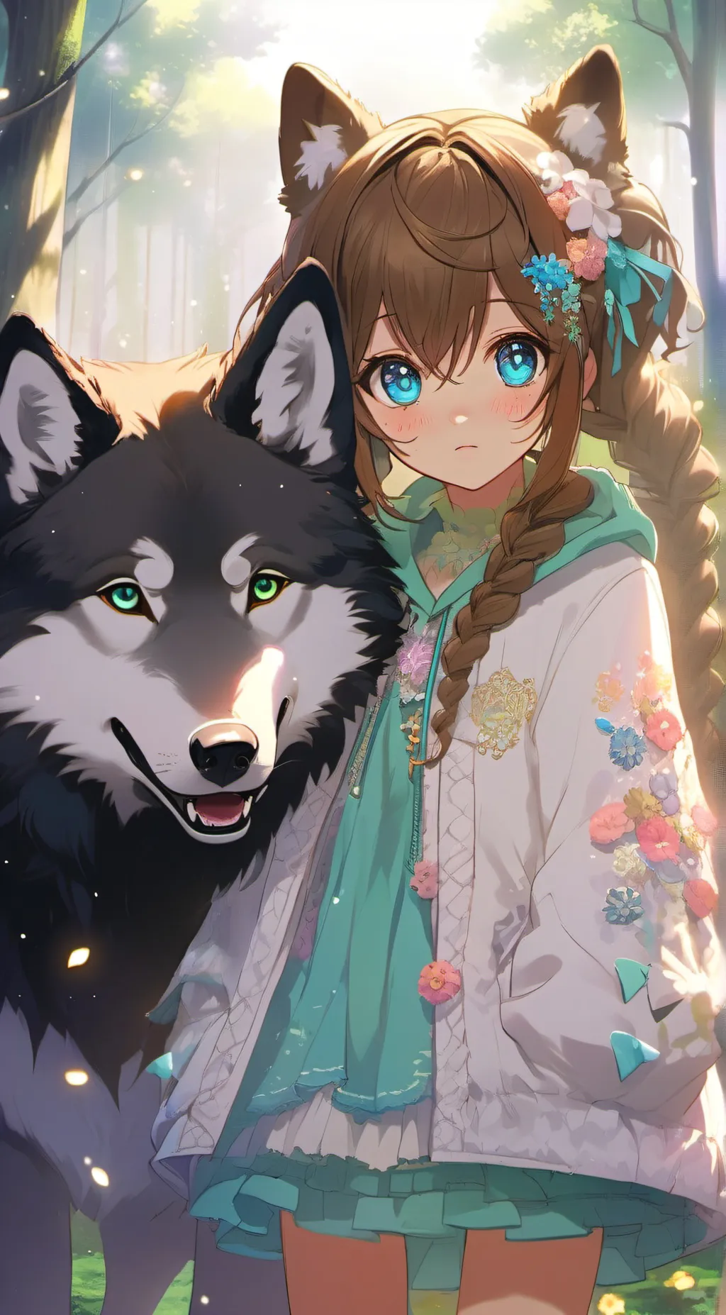 ai character: Luna & hunter background