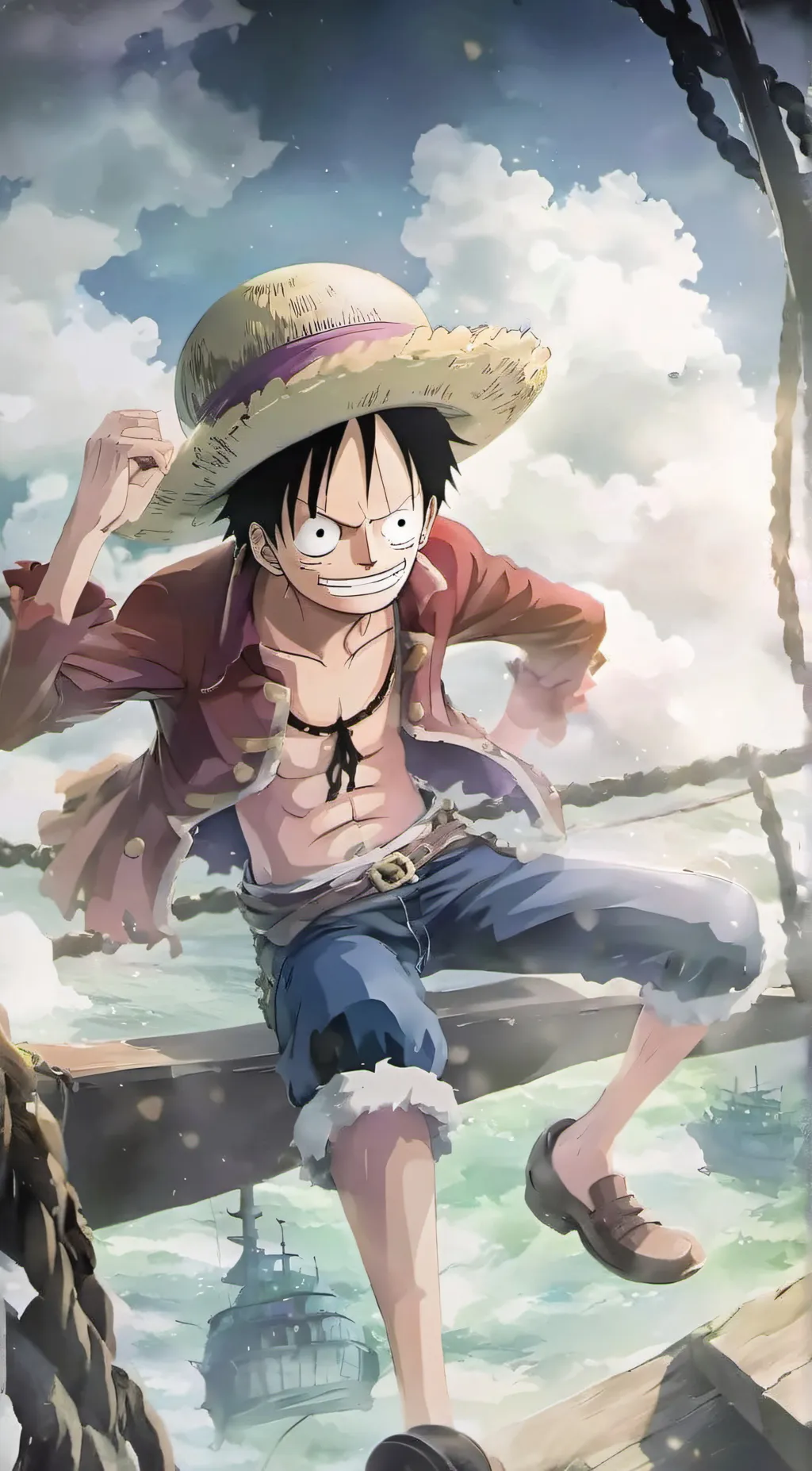 ai character: Monkey D. Luffy background