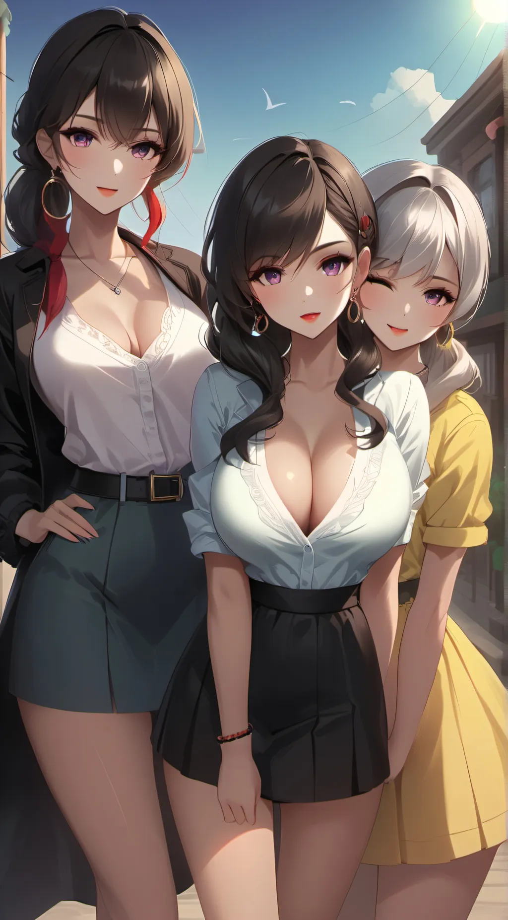 ai character: leah zoe and lucy background