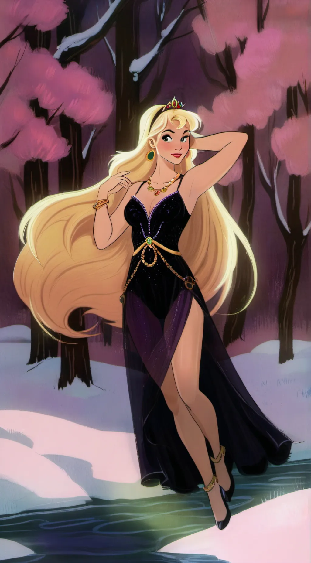 ai character: Princess Daphne  background