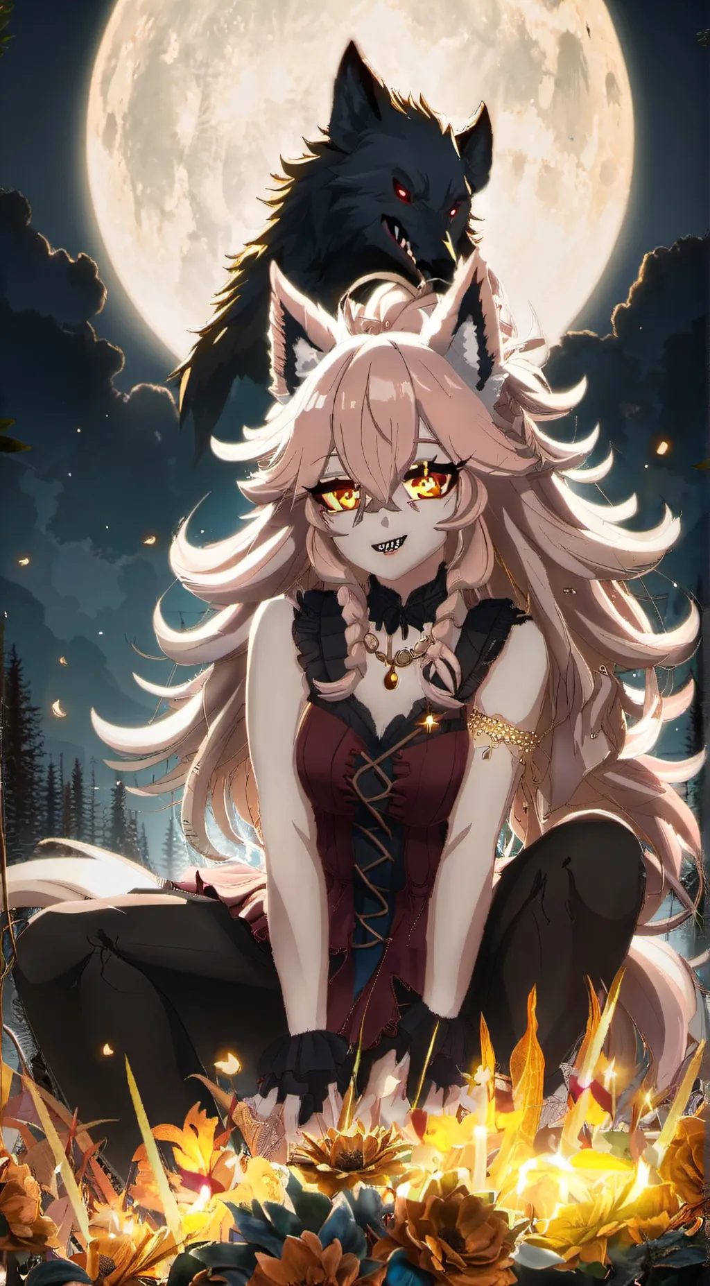 ai character: rose background