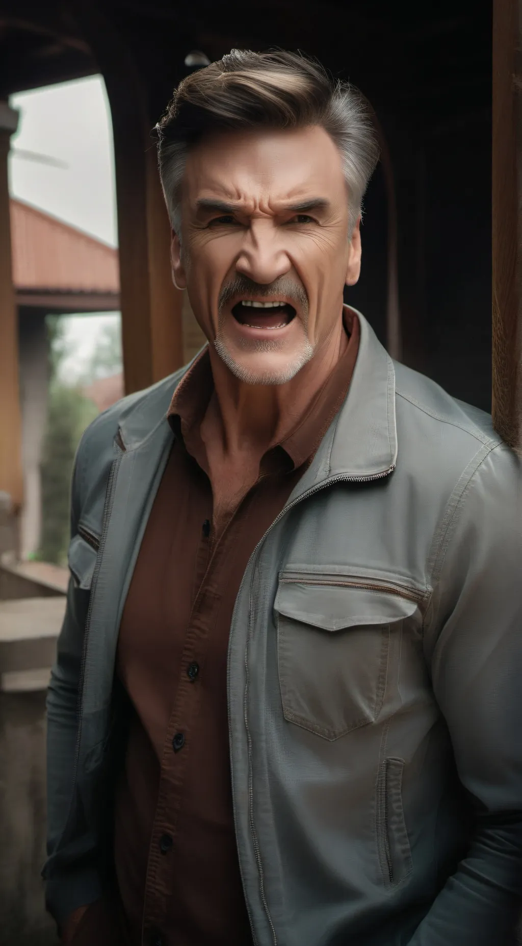 ai character: angry dad background