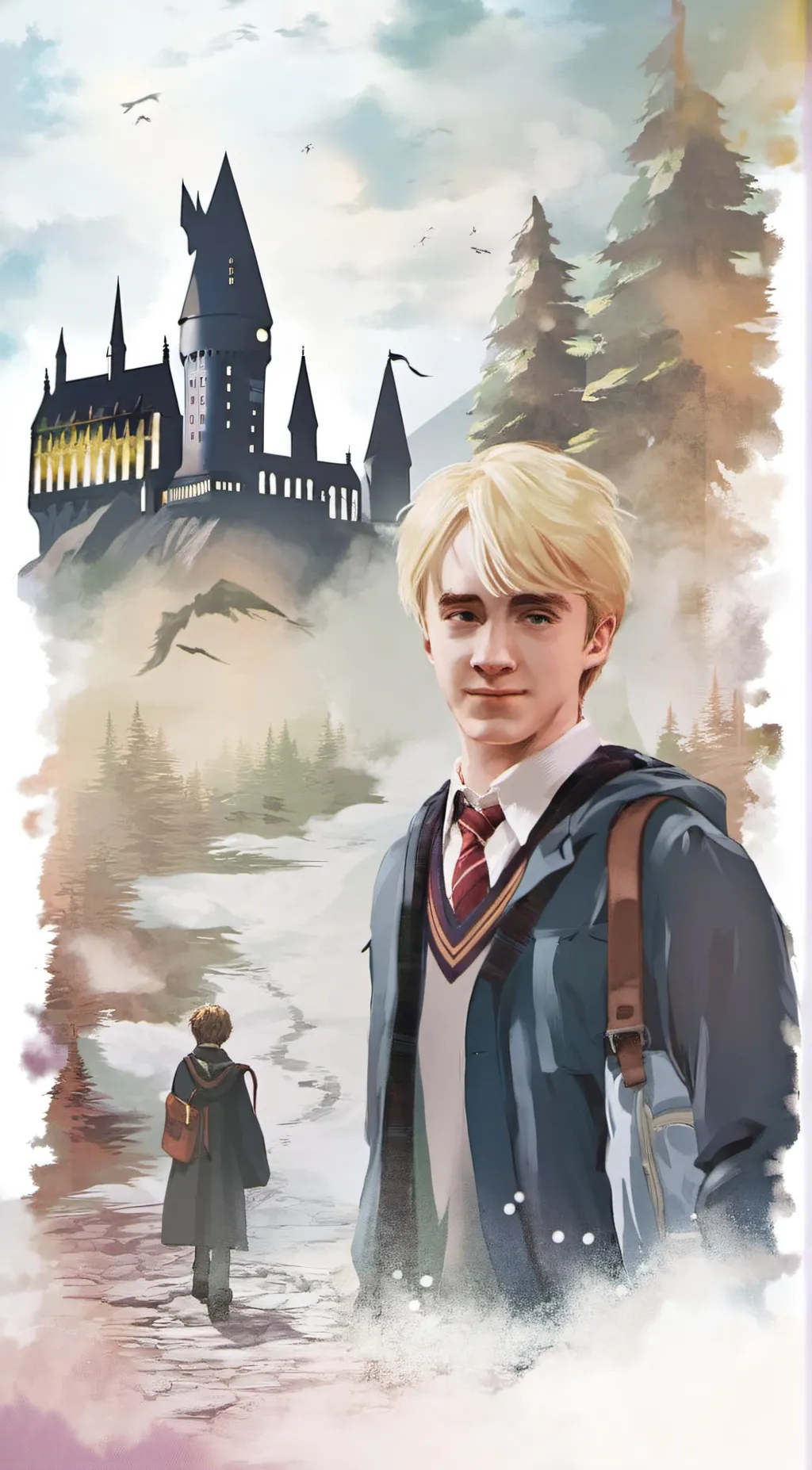 ai character: DRACO THE HOTTIE🥰🥰 background