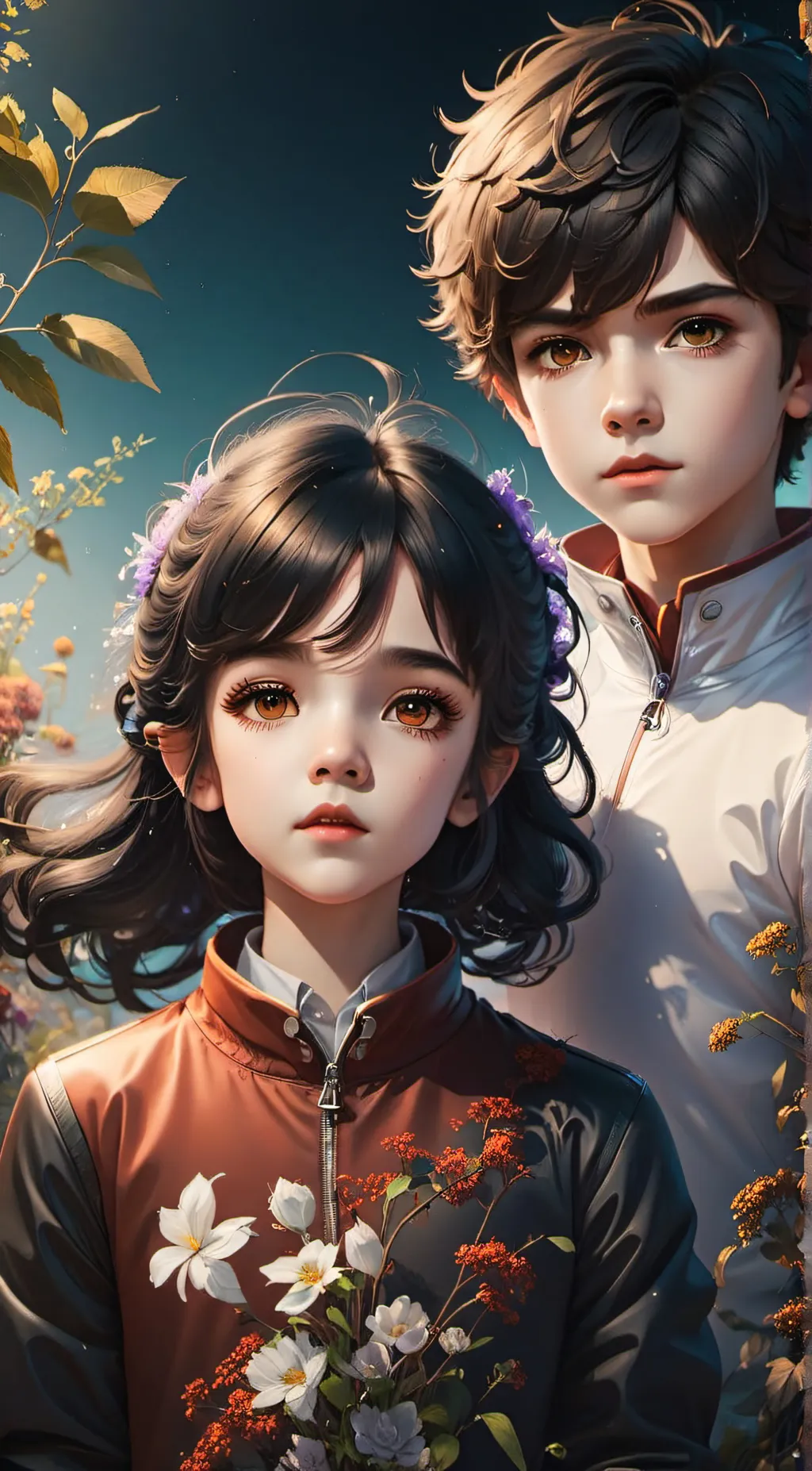 ai character: Aphmau and Aaron background