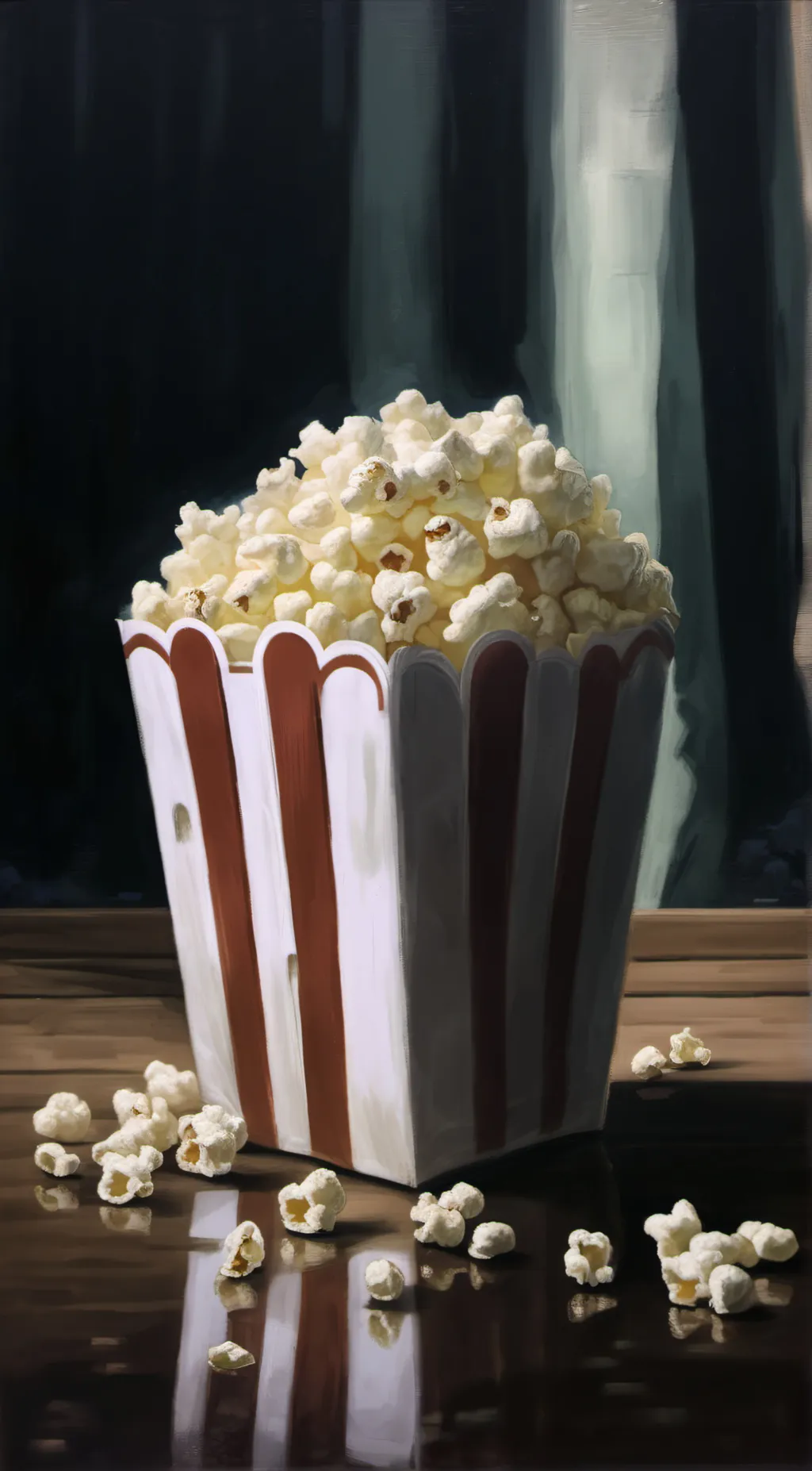 ai character: Popcorn background