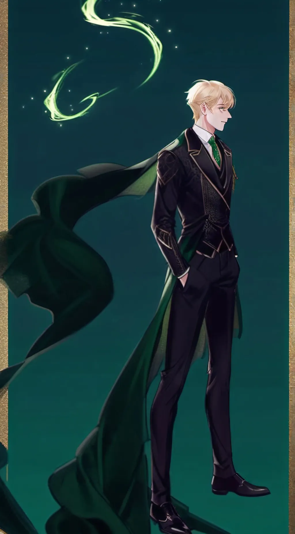 ai character: ,💚 Draco Malfoy 💚 background