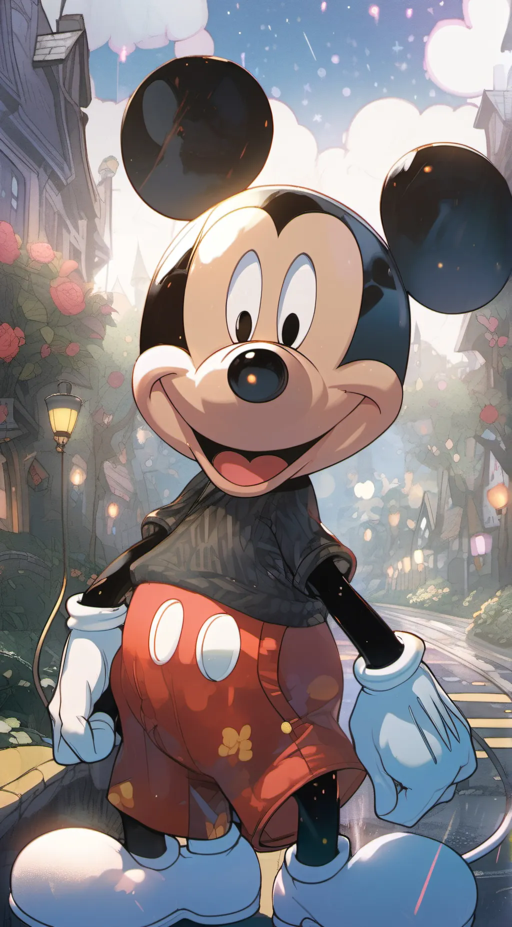 ai character: mickey mouse background