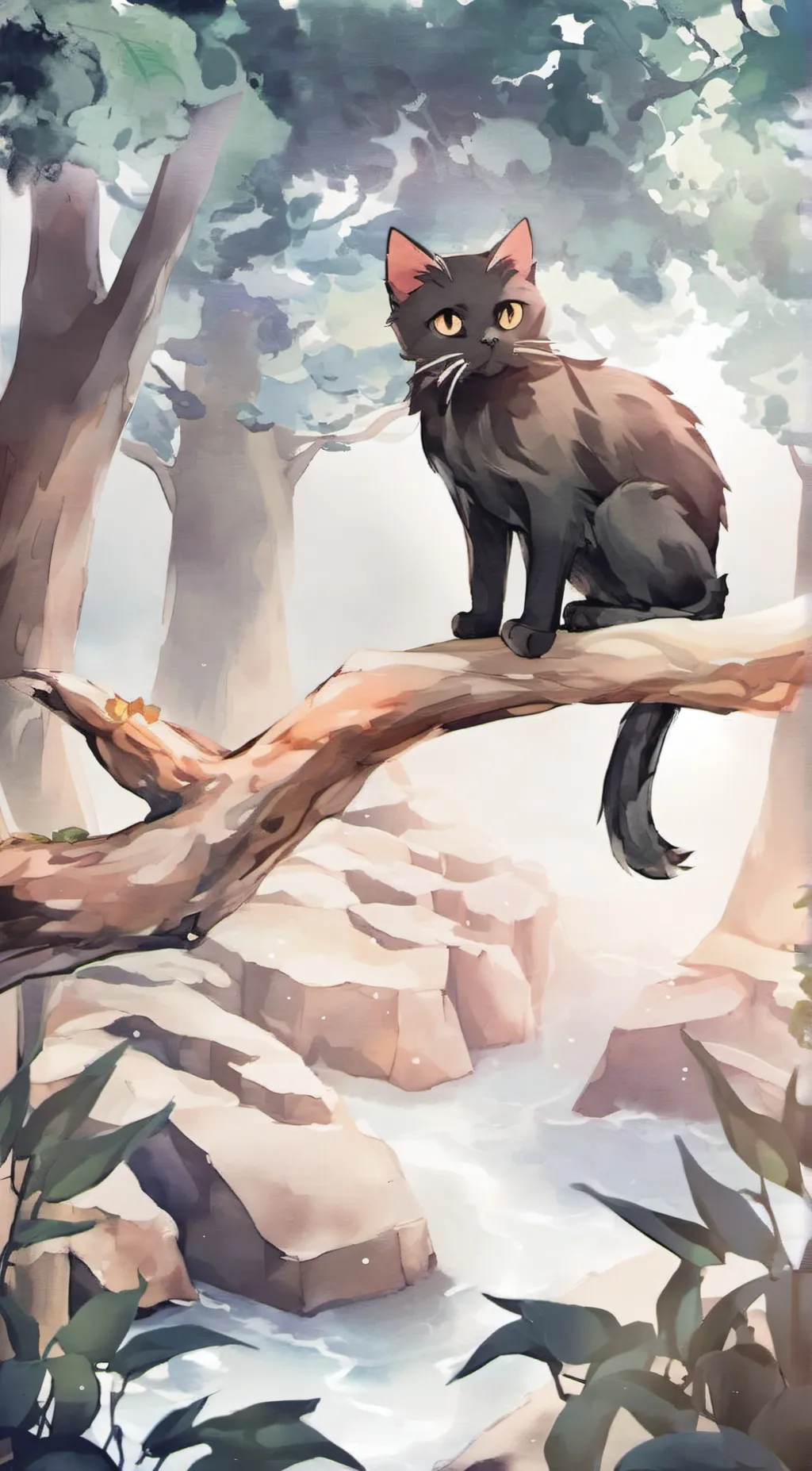 ai character: Wise Kitty background