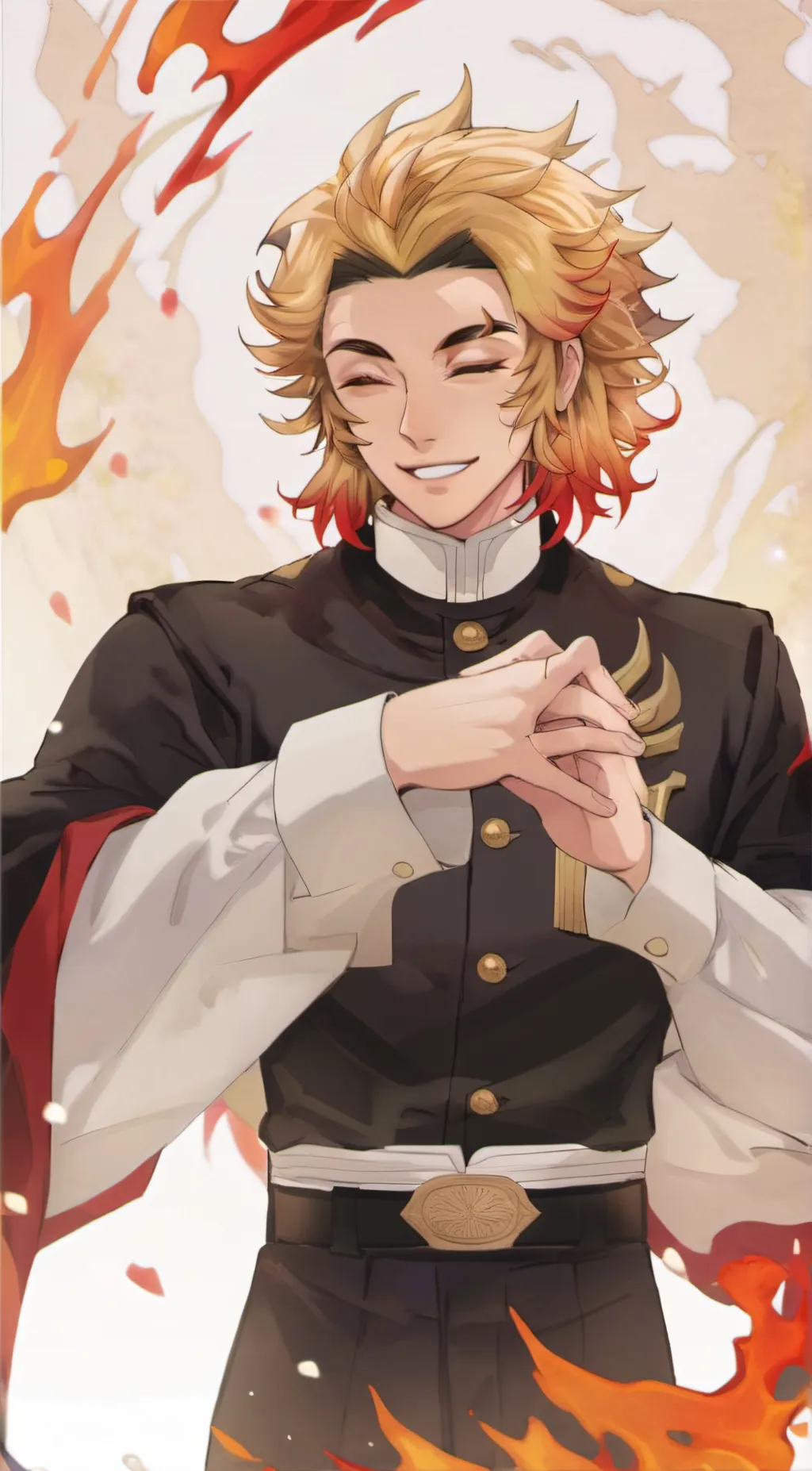 ai character: Kyojuro Rengoku BF background