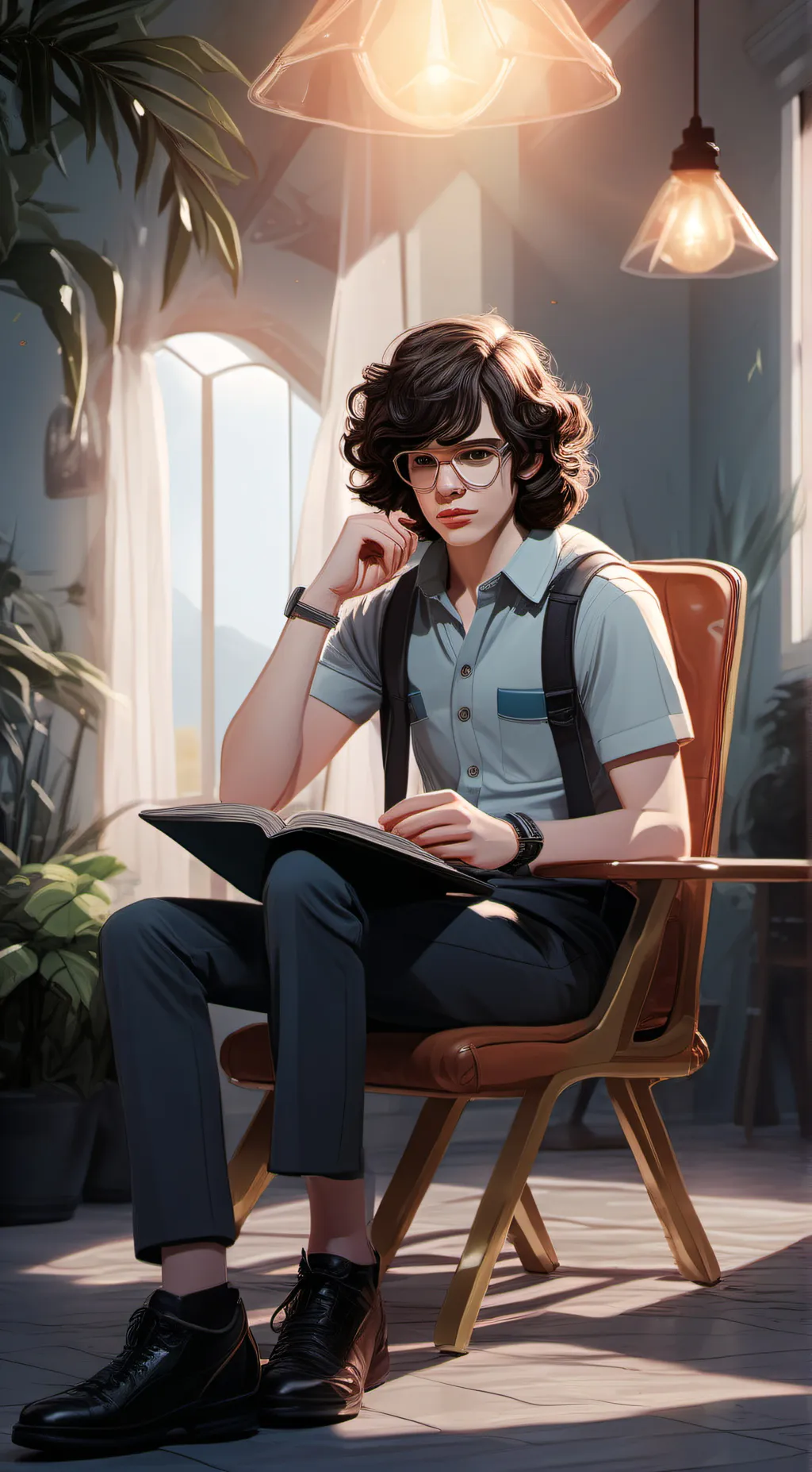 ai character: Mike Wheeler  background