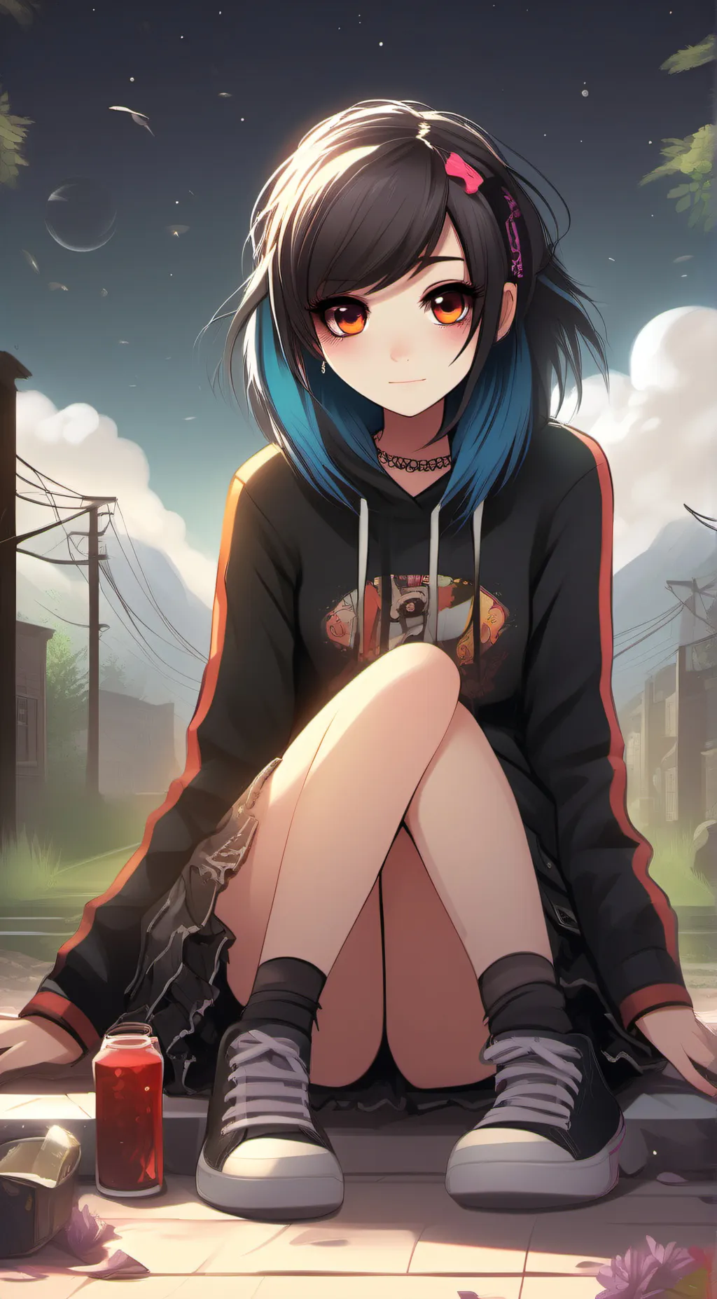 ai character: Emma the emo background