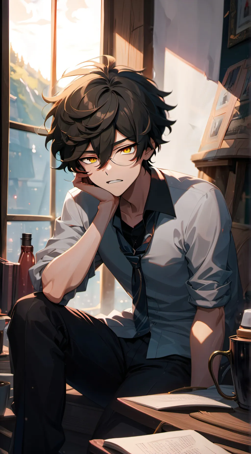 ai character: Zander  background