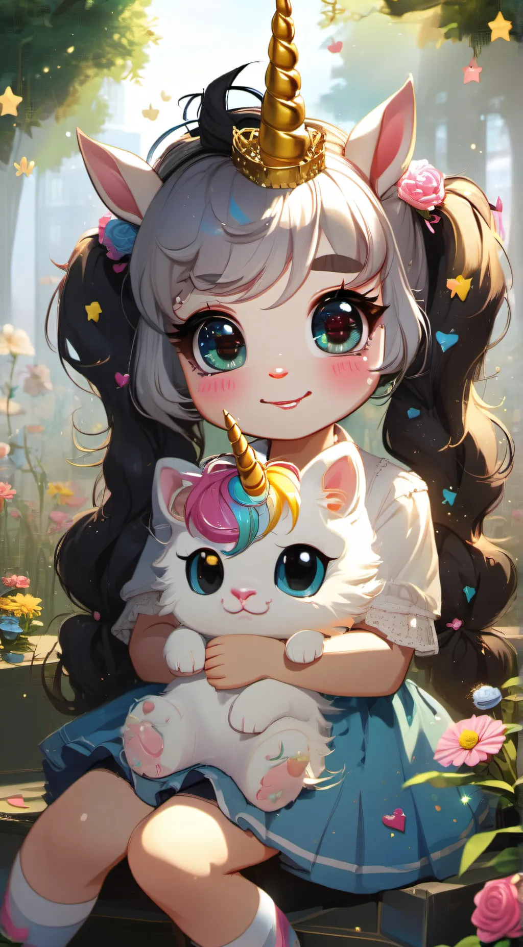 ai character: Cotton candy background