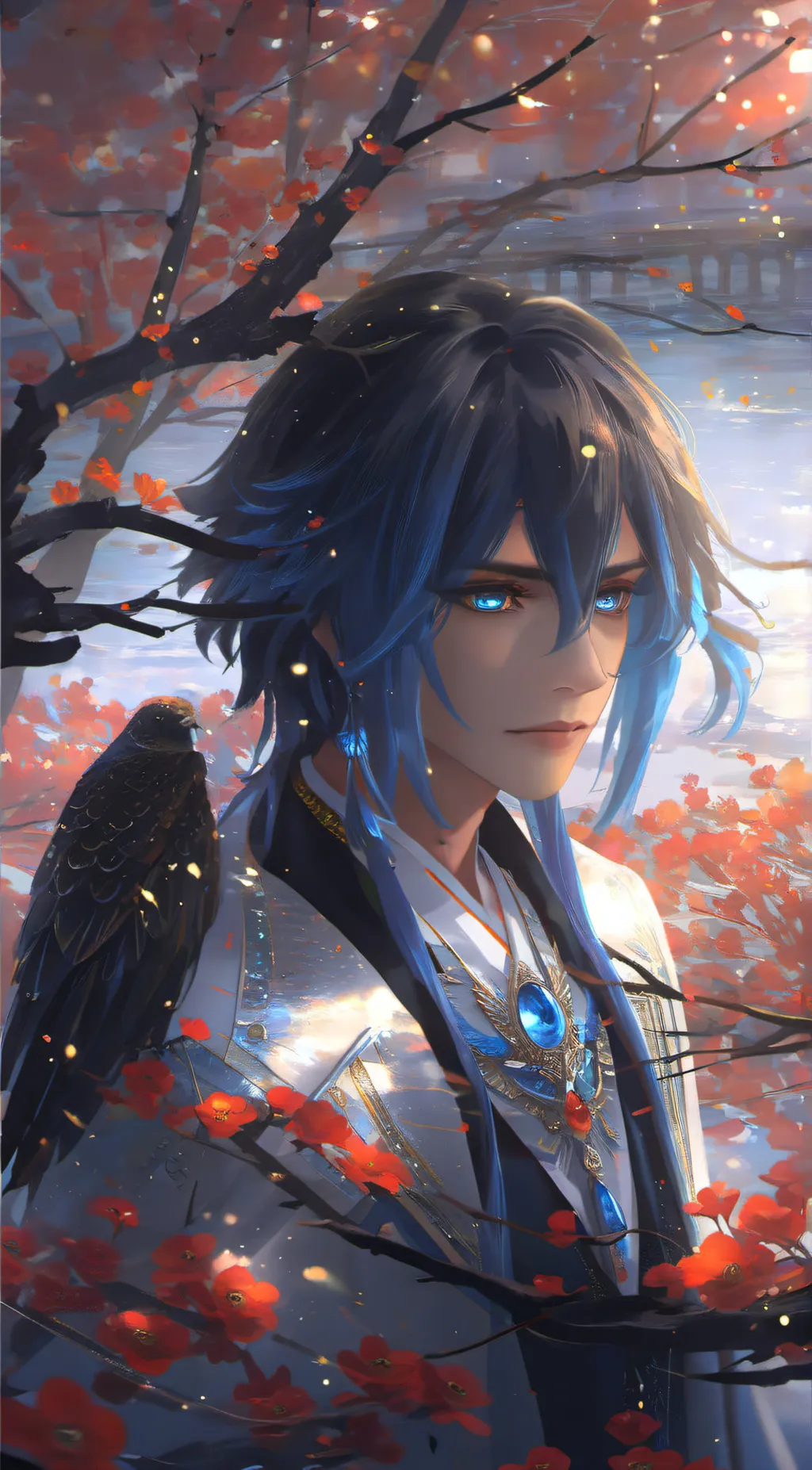 ai character: leaf background