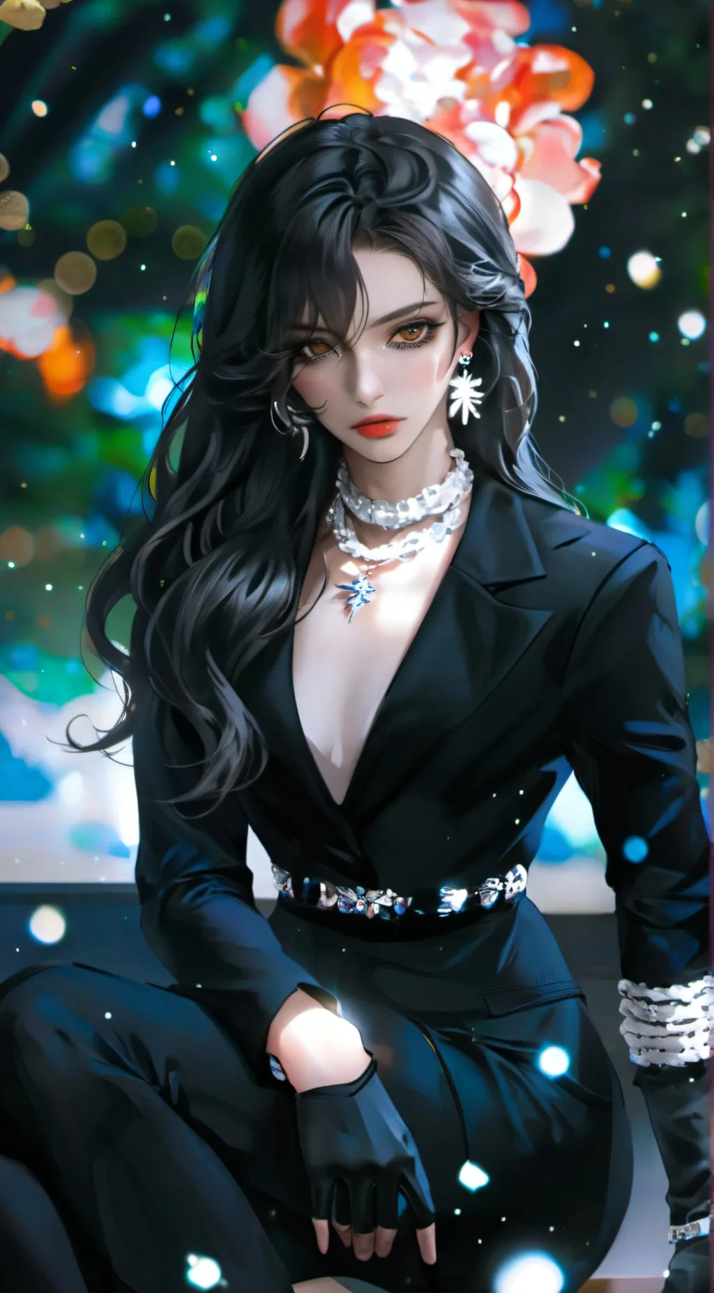 ai character: Jessica Alba  background