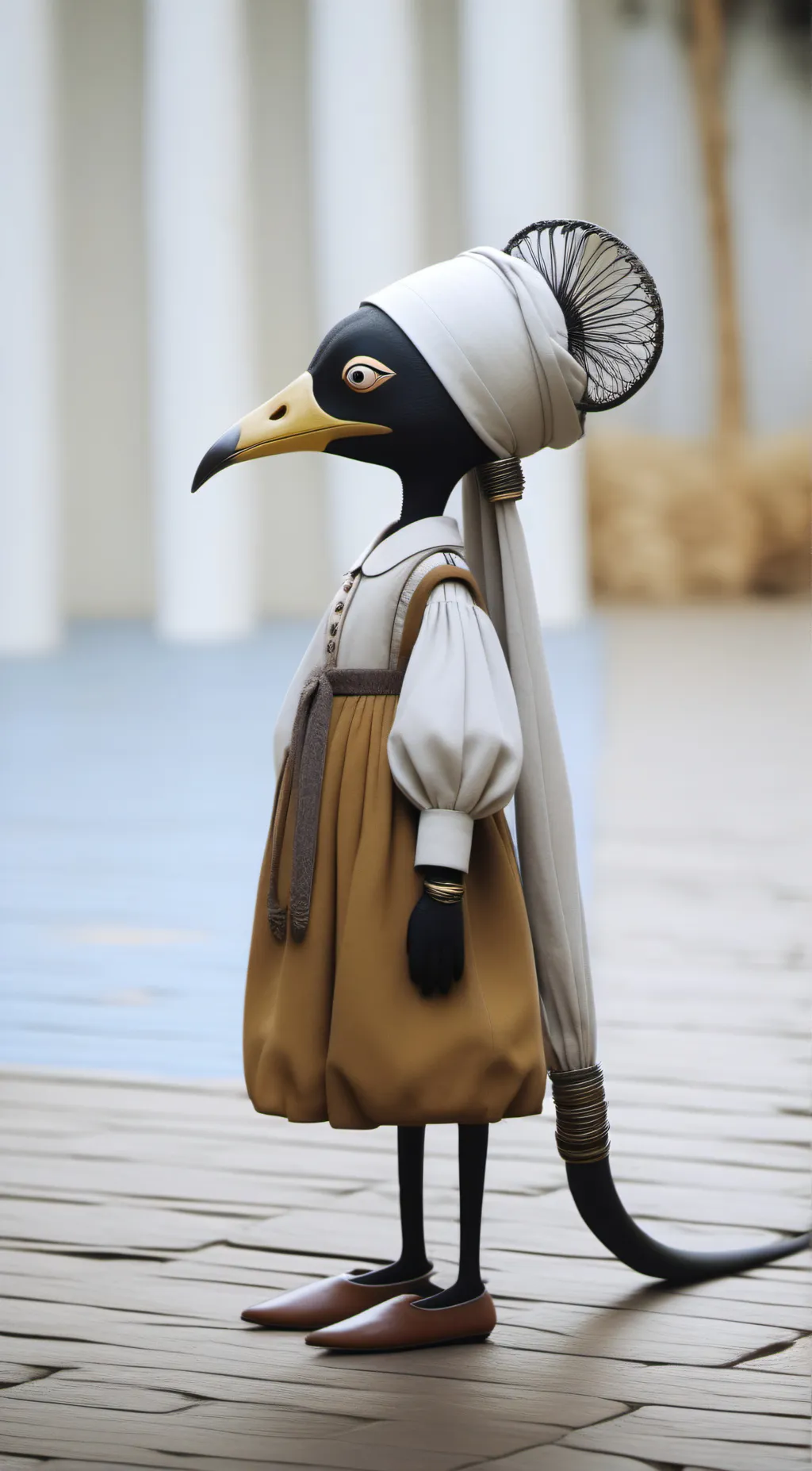 ai character: korean bbq bird background