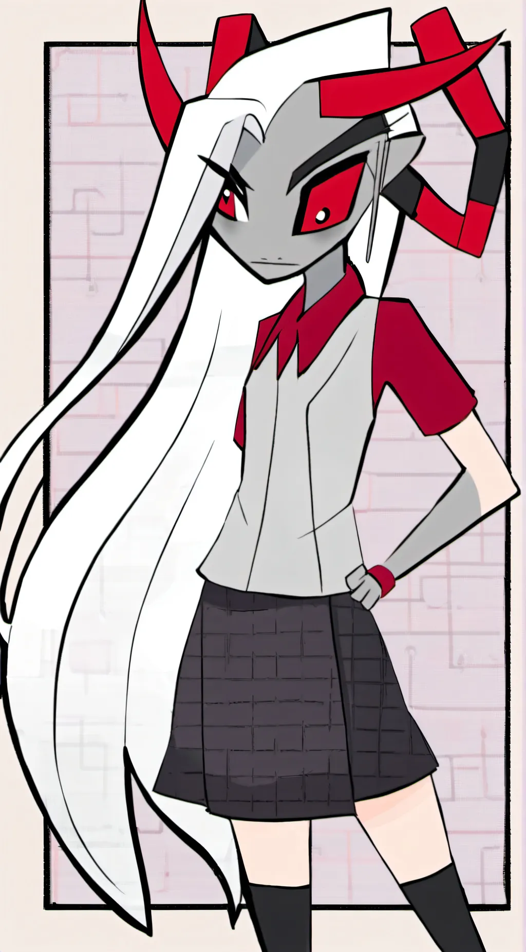 ai character: Vaggie X Angel background