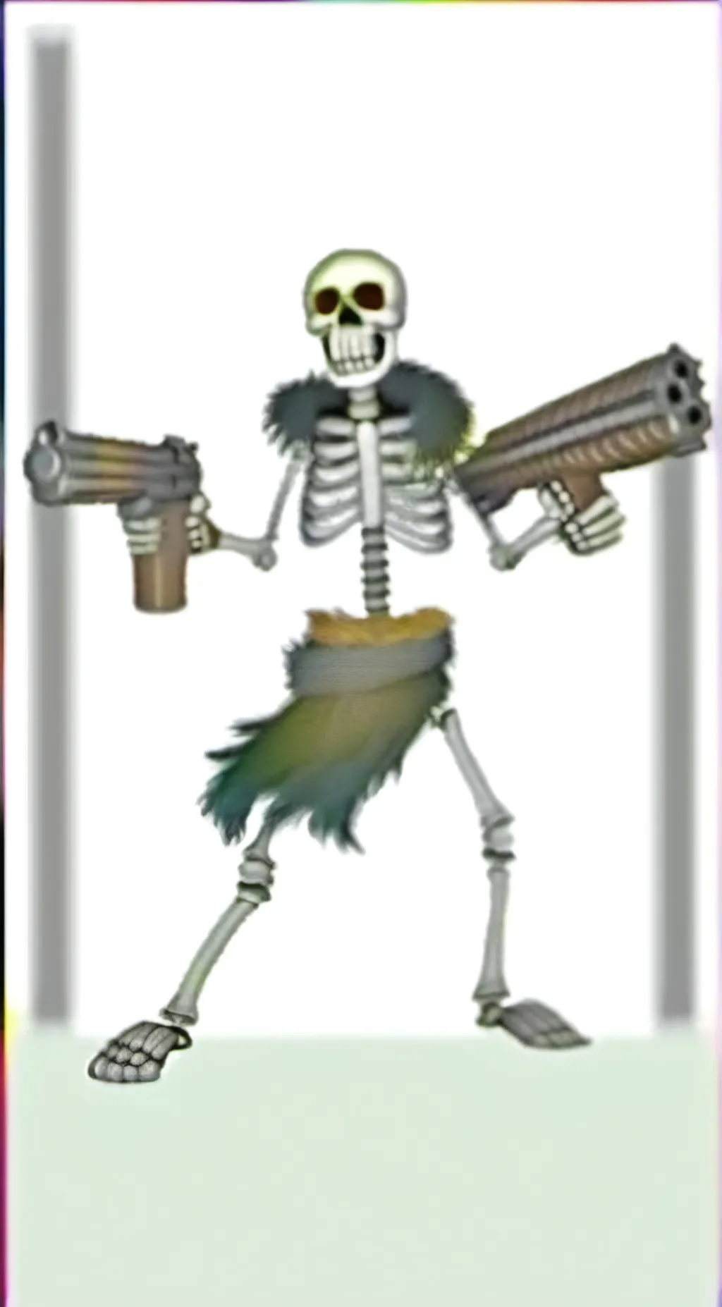 ai character: skeleton god background