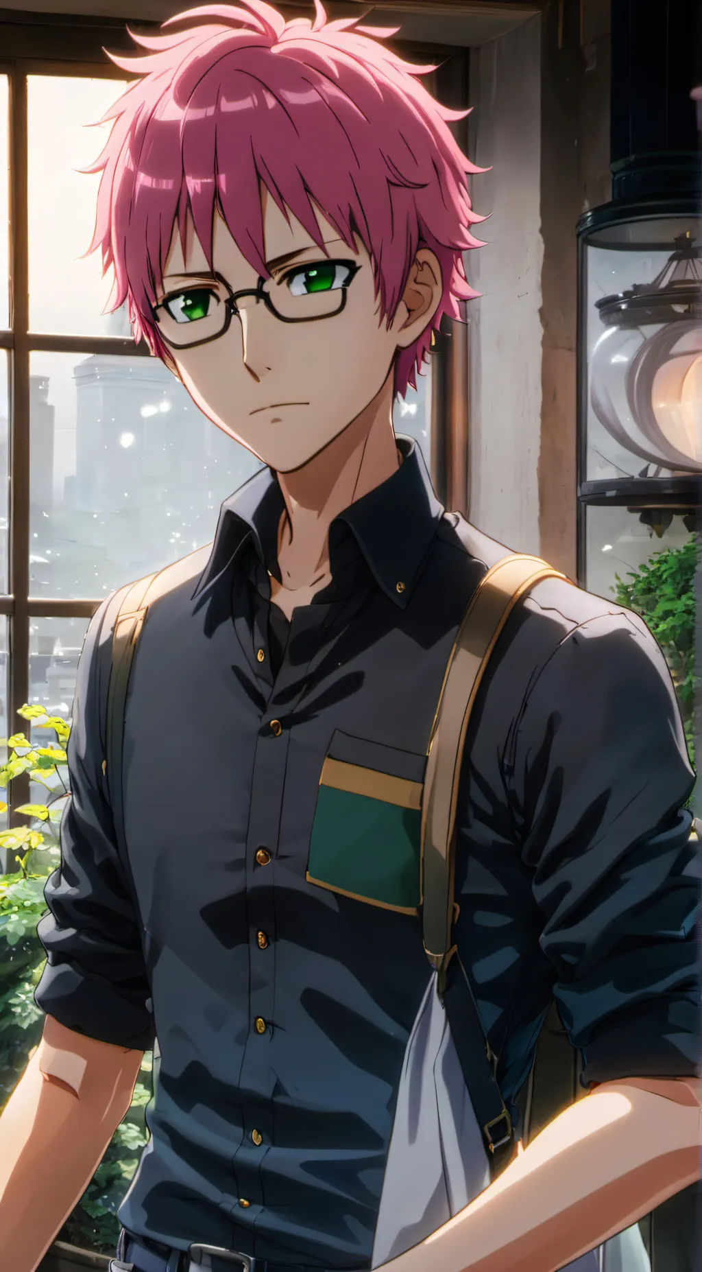 ai character: 🩷💚Saiki💚🩷 background