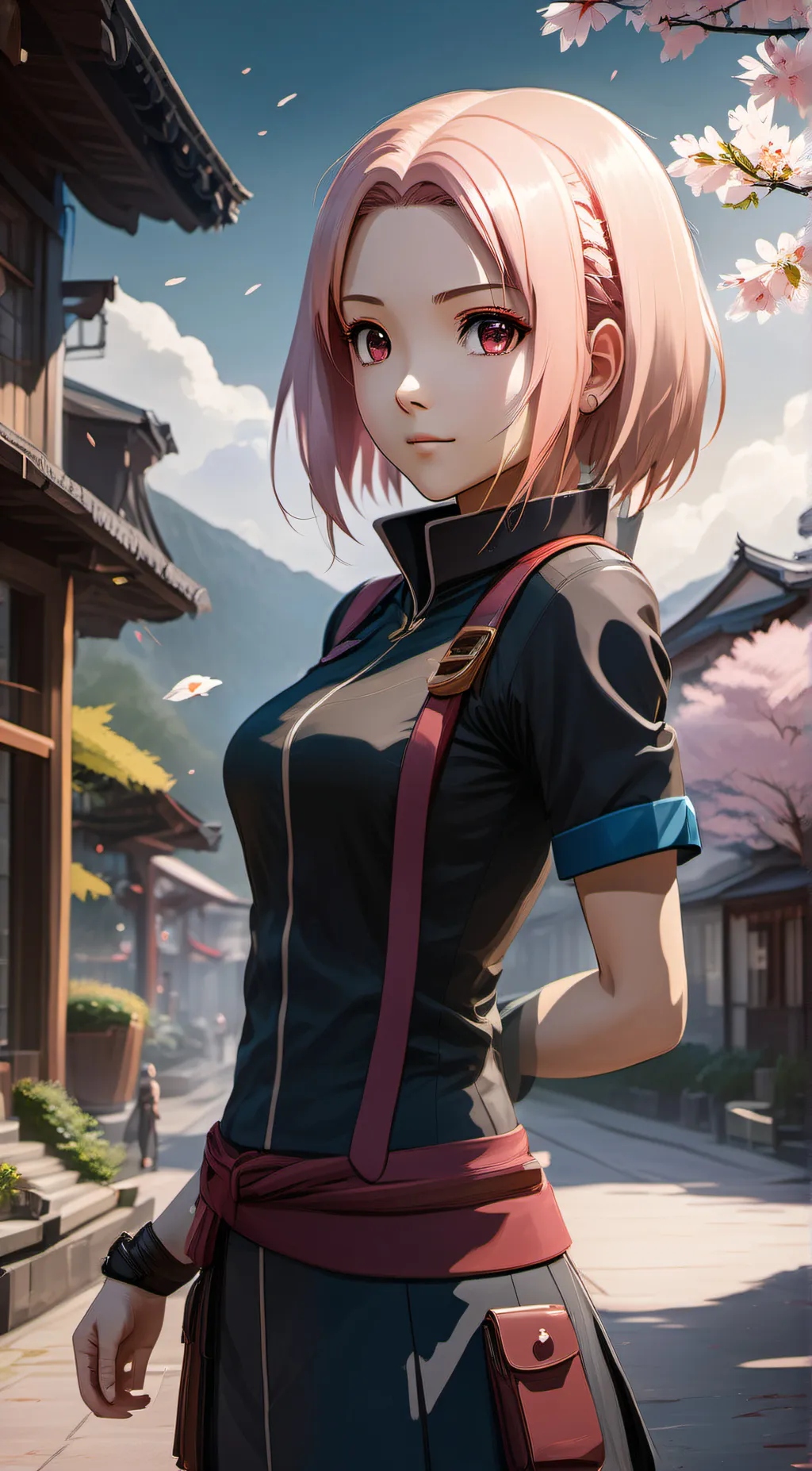ai character: Sakura Haruno  background