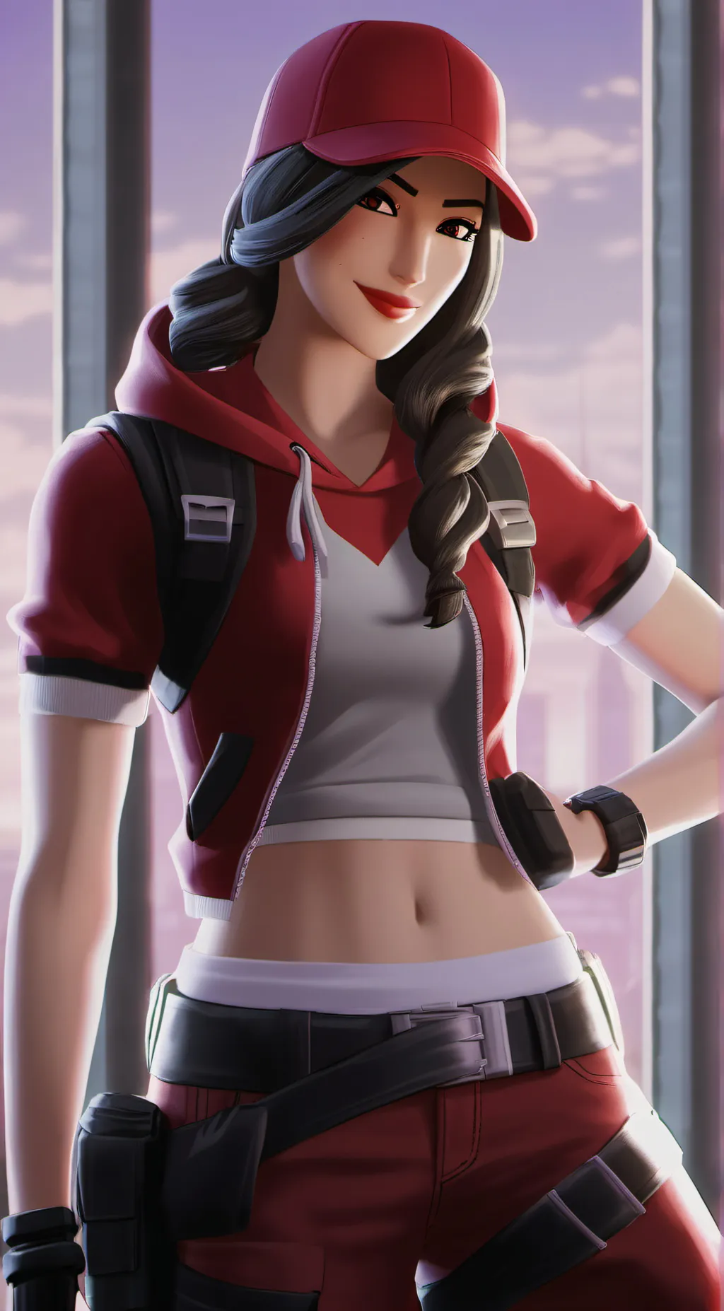 ai character: Ruby from Fortnite background