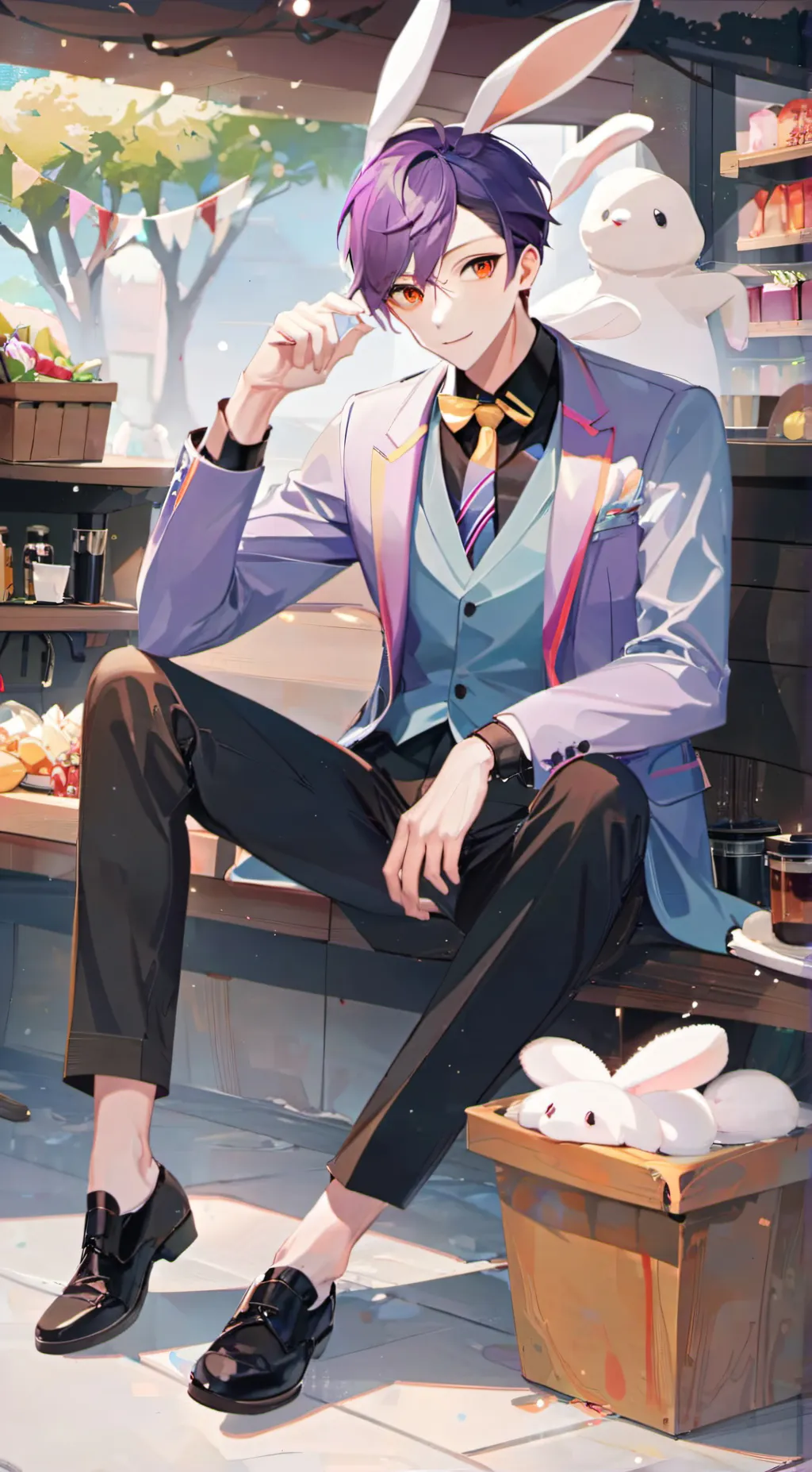 ai character: Jax from tadc  background