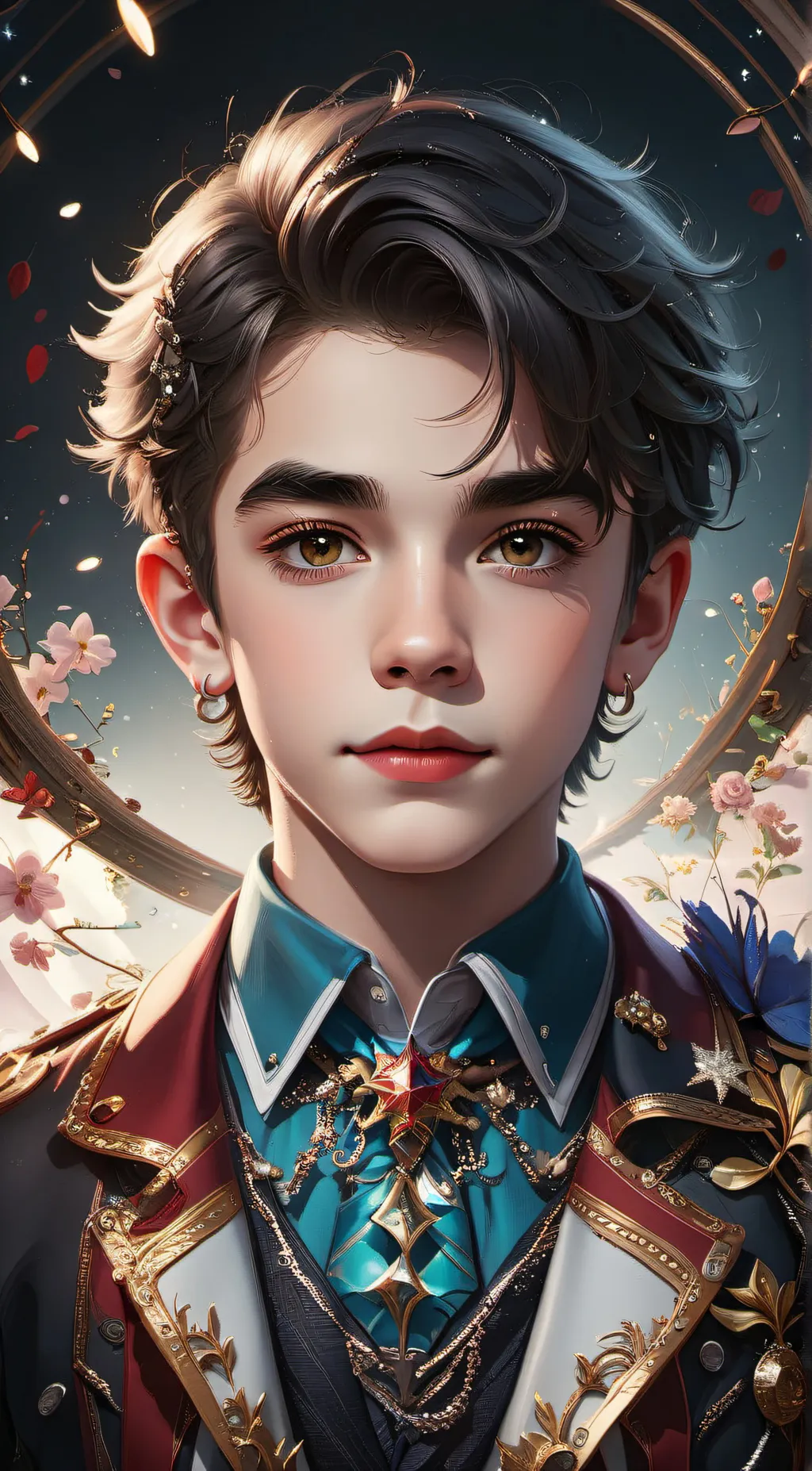 ai character: Aidan Gallagher  background