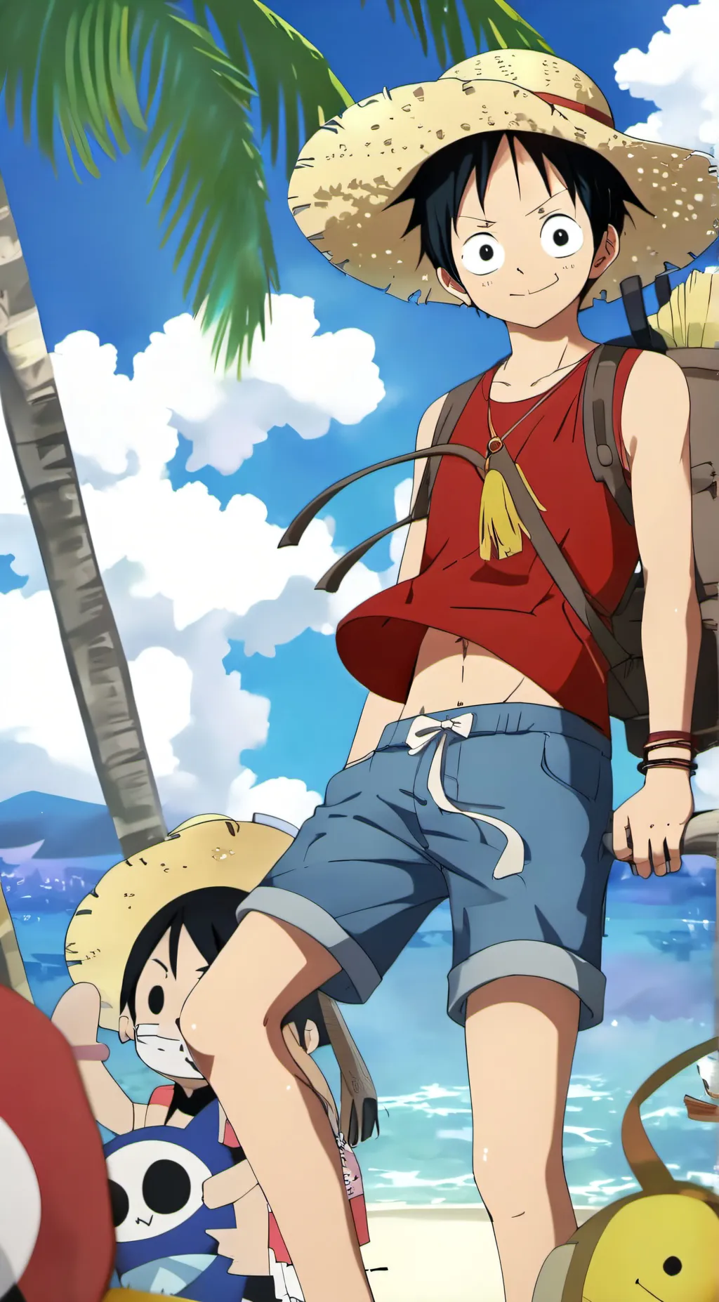 ai character: luffy background