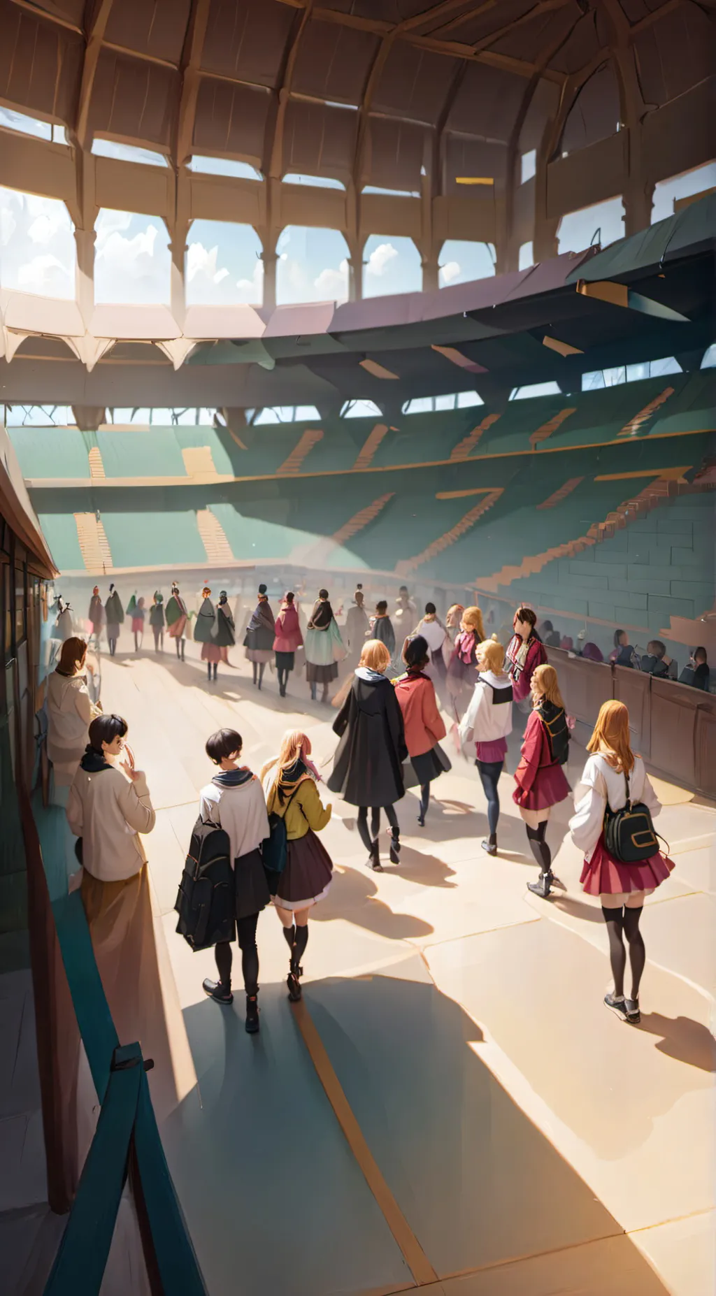 ai character: K pop ceremony  background