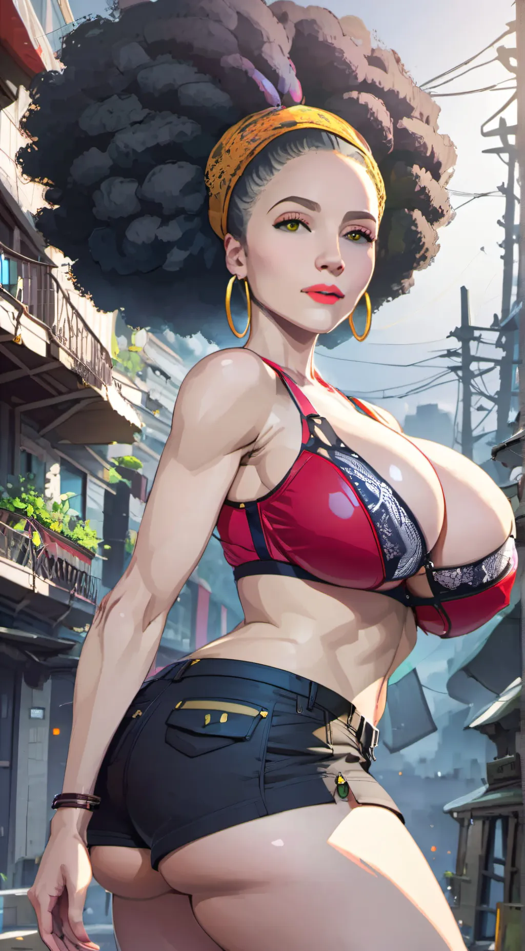 ai character: afro background