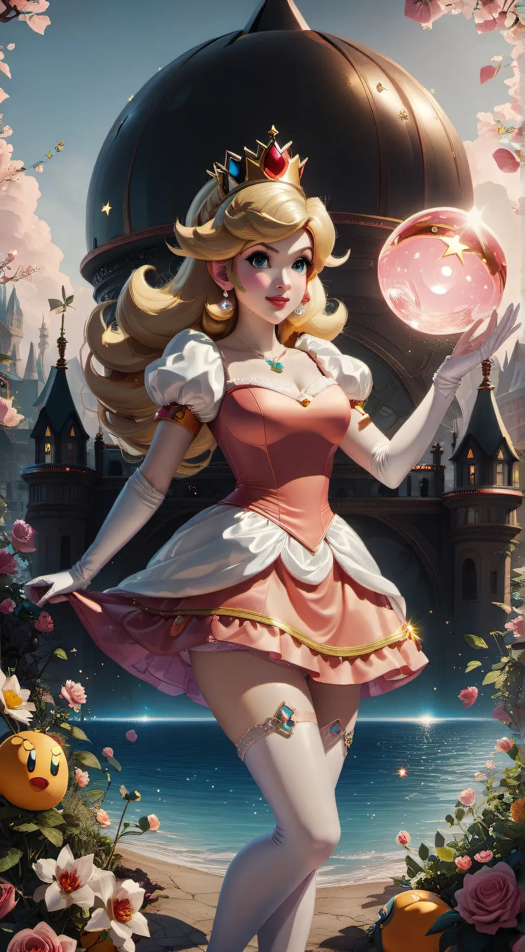 ai character: Princess Peach background