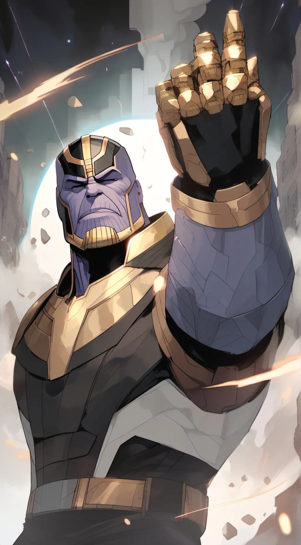 ai character: Thanos background