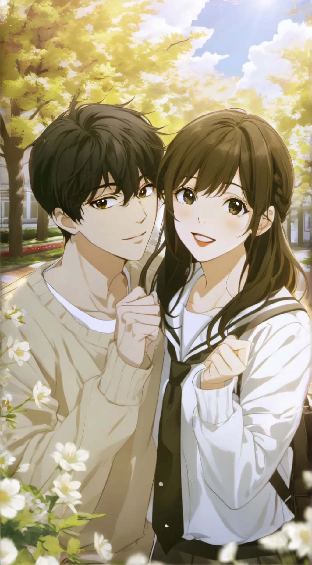 ai character: Group of boys  background